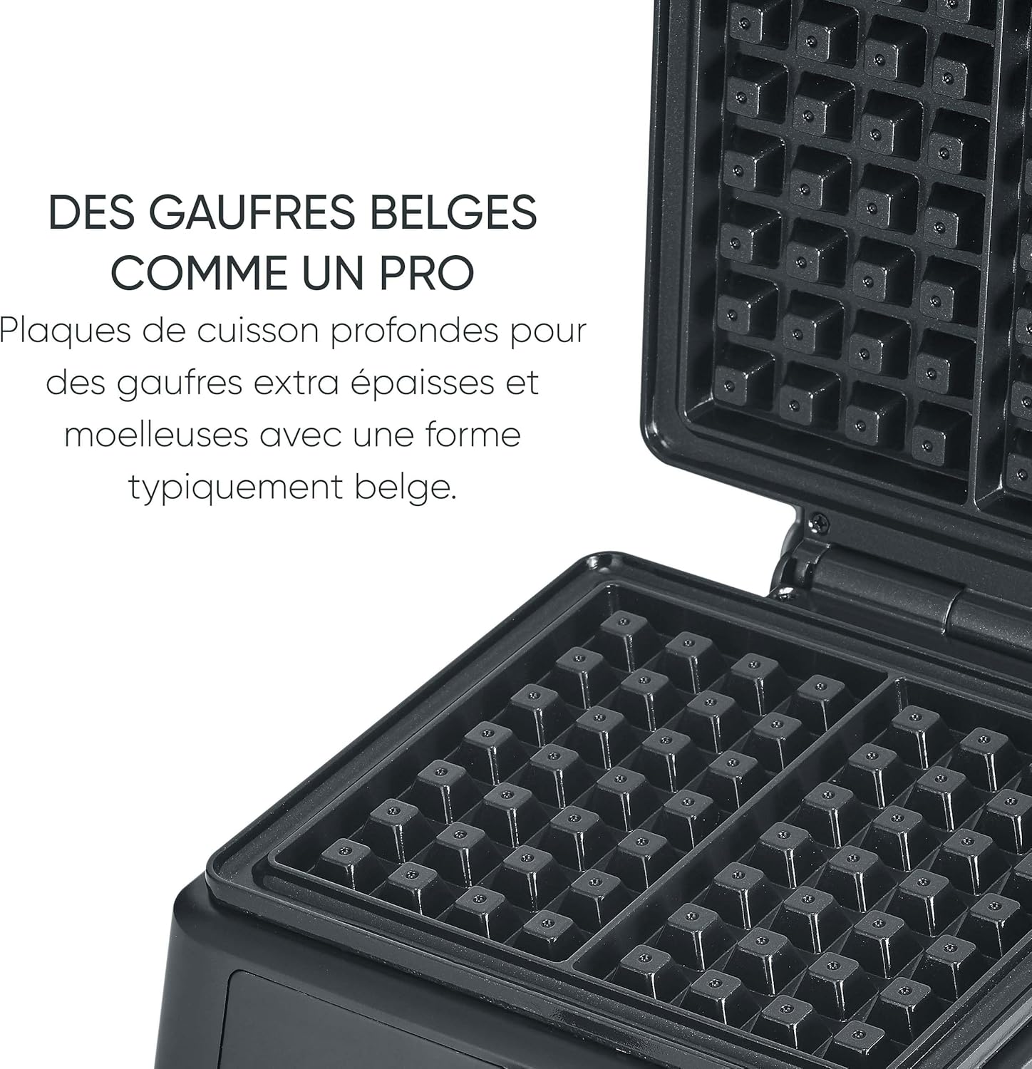 SEVERIN Gaufrier 1600 W, Gaufrier antiadhésif pour gaufres belges moelleuses et croustillantes, Machine à gaufres compacte sans PFAS, Noir, WA 2130 – Image 7