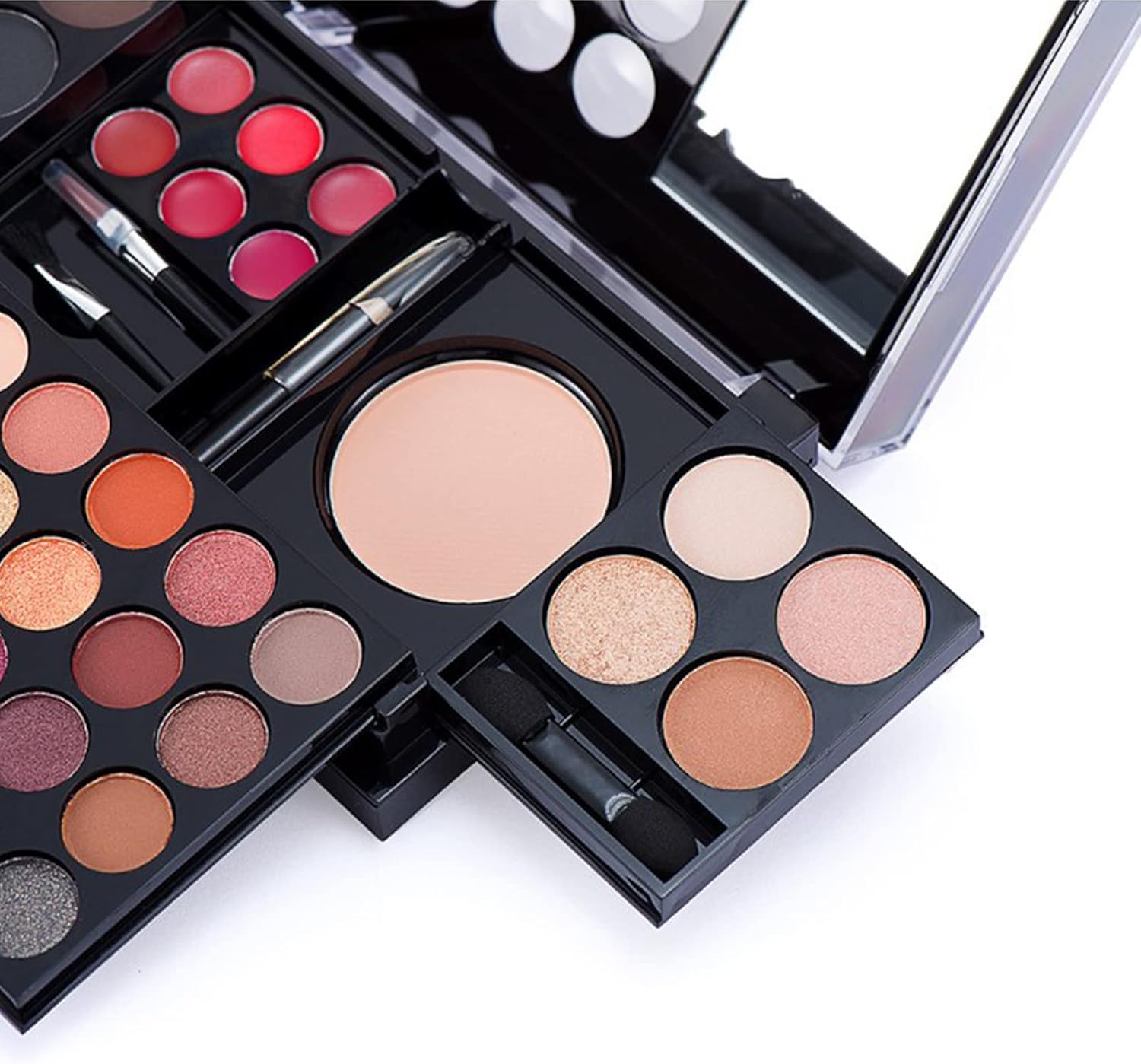 Palette de fards à paupières, ensemble de maquillage avec rouge à lèvres, pinceaux, contour, correcteur, fard à joues pour femme – Image 4