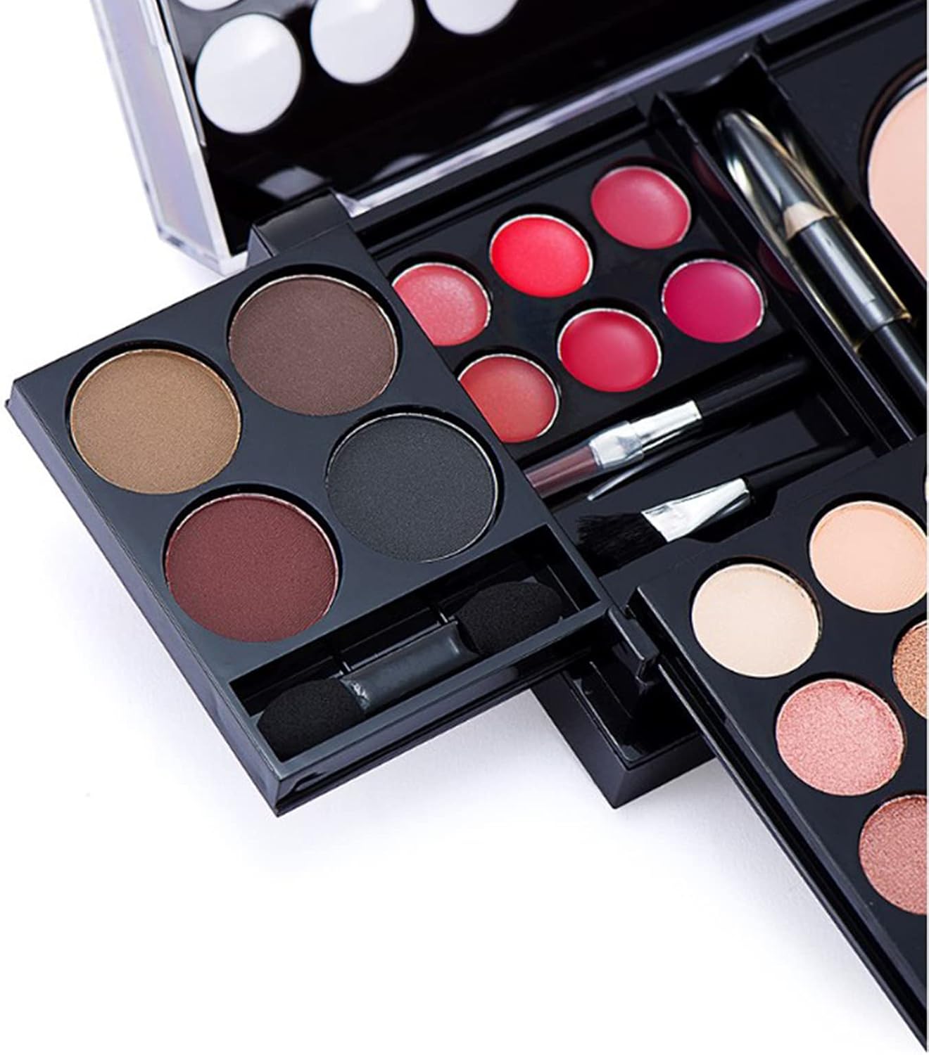 Palette de fards à paupières, ensemble de maquillage avec rouge à lèvres, pinceaux, contour, correcteur, fard à joues pour femme – Image 5