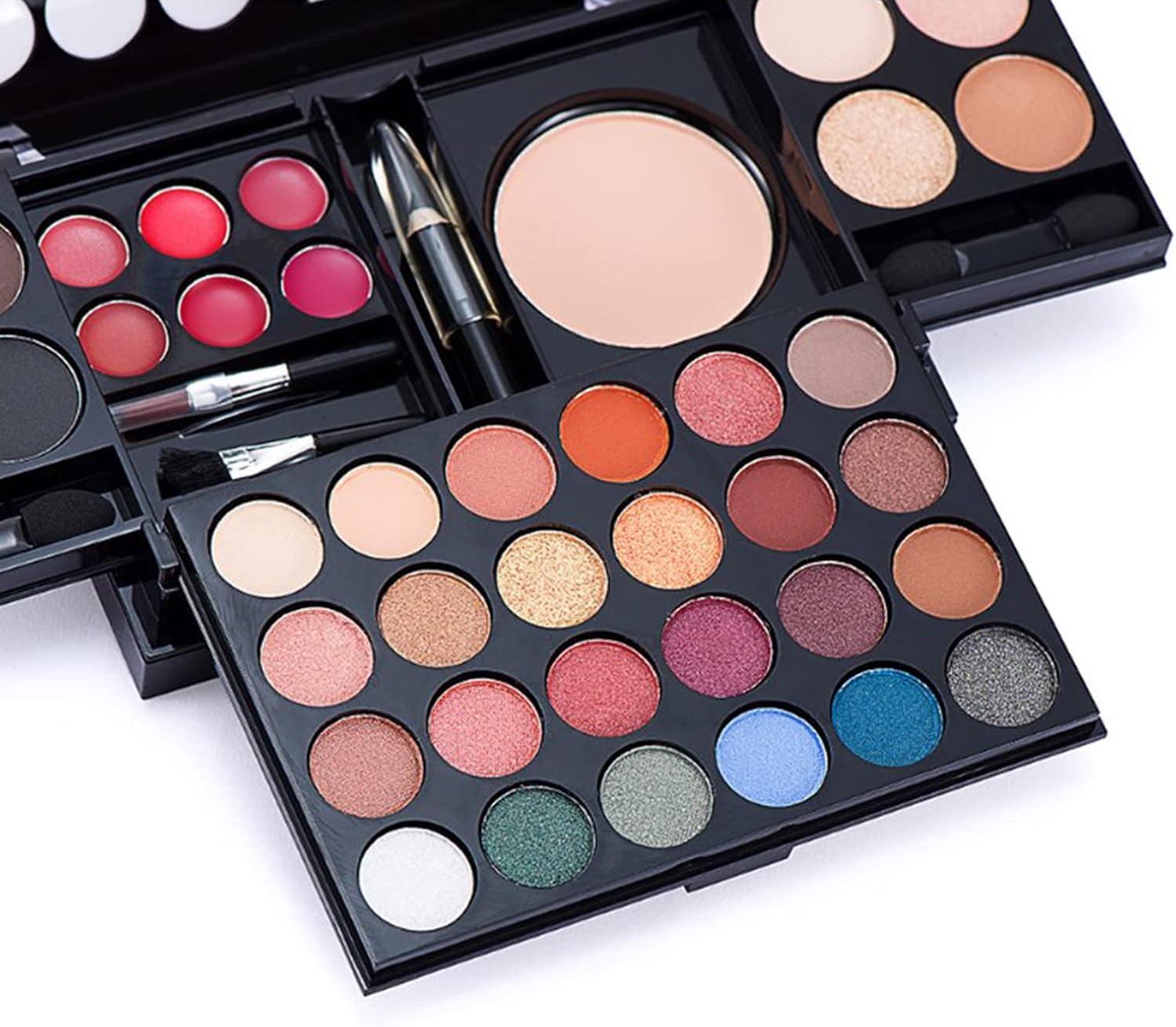 Palette de fards à paupières, ensemble de maquillage avec rouge à lèvres, pinceaux, contour, correcteur, fard à joues pour femme – Image 6
