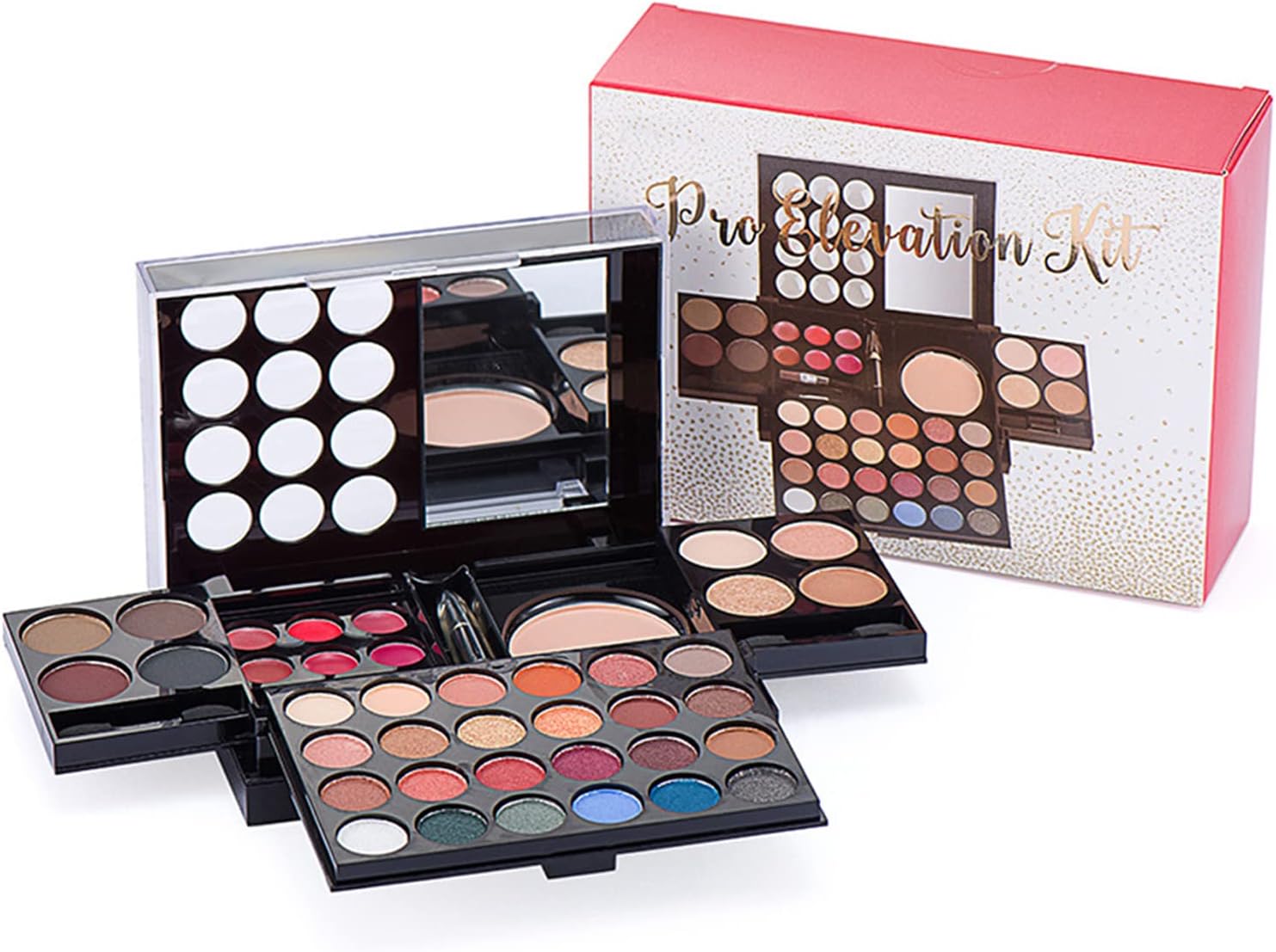 Palette de fards à paupières, ensemble de maquillage avec rouge à lèvres, pinceaux, contour, correcteur, fard à joues pour femme – Image 10