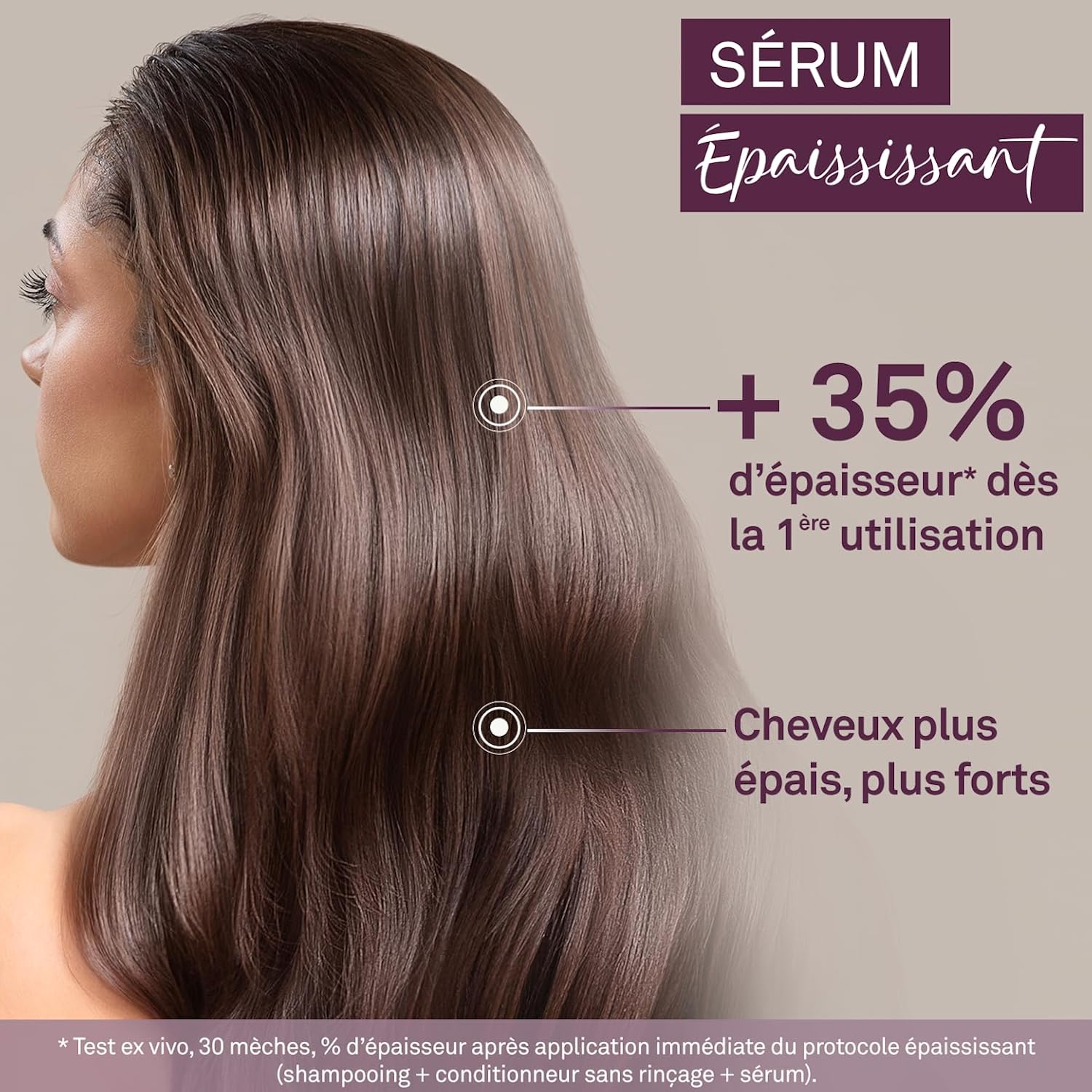 LUXEOL Sérum Épaississant sans Rinçage - +35% Épaisseur dès la première utilisation* - Efficacité Prouvée - aux Algues Rouges, Protéine de Riz & Acide Hyaluronique - Fabriqué en France - 100 ml – Image 3