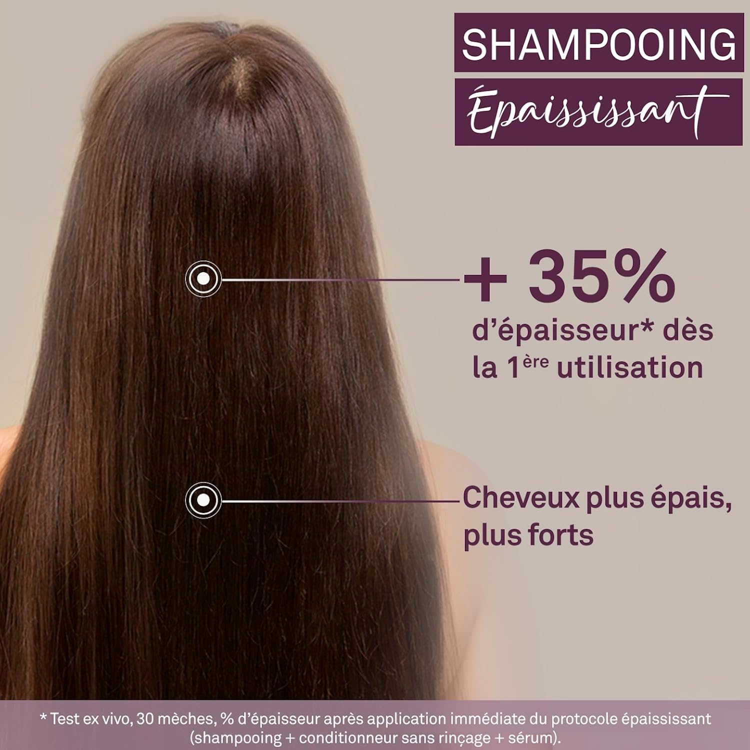 LUXÉOL - Shampoing Épaississant - +35% Épaisseur dès la première utilisation* - Efficacité prouvée - aux Algues Rouges, Protéine de Riz & Acide Hyaluronique - Sans Silicone - Fabriqué en France - 200 ml – Image 3