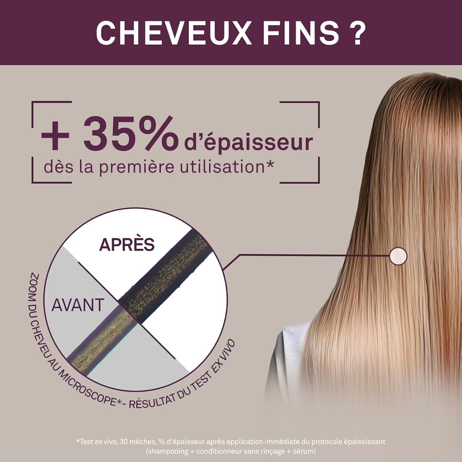 LUXÉOL - Shampoing Épaississant - +35% Épaisseur dès la première utilisation* - Efficacité prouvée - aux Algues Rouges, Protéine de Riz & Acide Hyaluronique - Sans Silicone - Fabriqué en France - 200 ml – Image 5