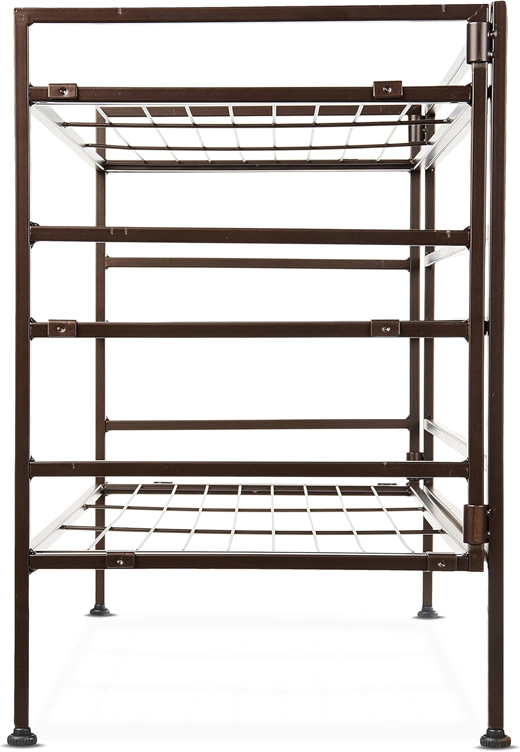 Amazon Basics Étagère à chaussures, capacité 9 paires, 3 étagères, marron, 68 P x 32 L x 47,5 H cm – Image 4