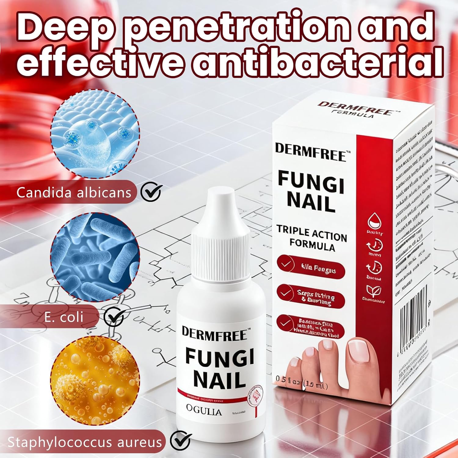 Solution pour ongles 15 ml, liquide de réparation des ongles, huiles de soin des ongles des pieds/mains, pour ongles cassants, pour hommes et femmes – Image 3