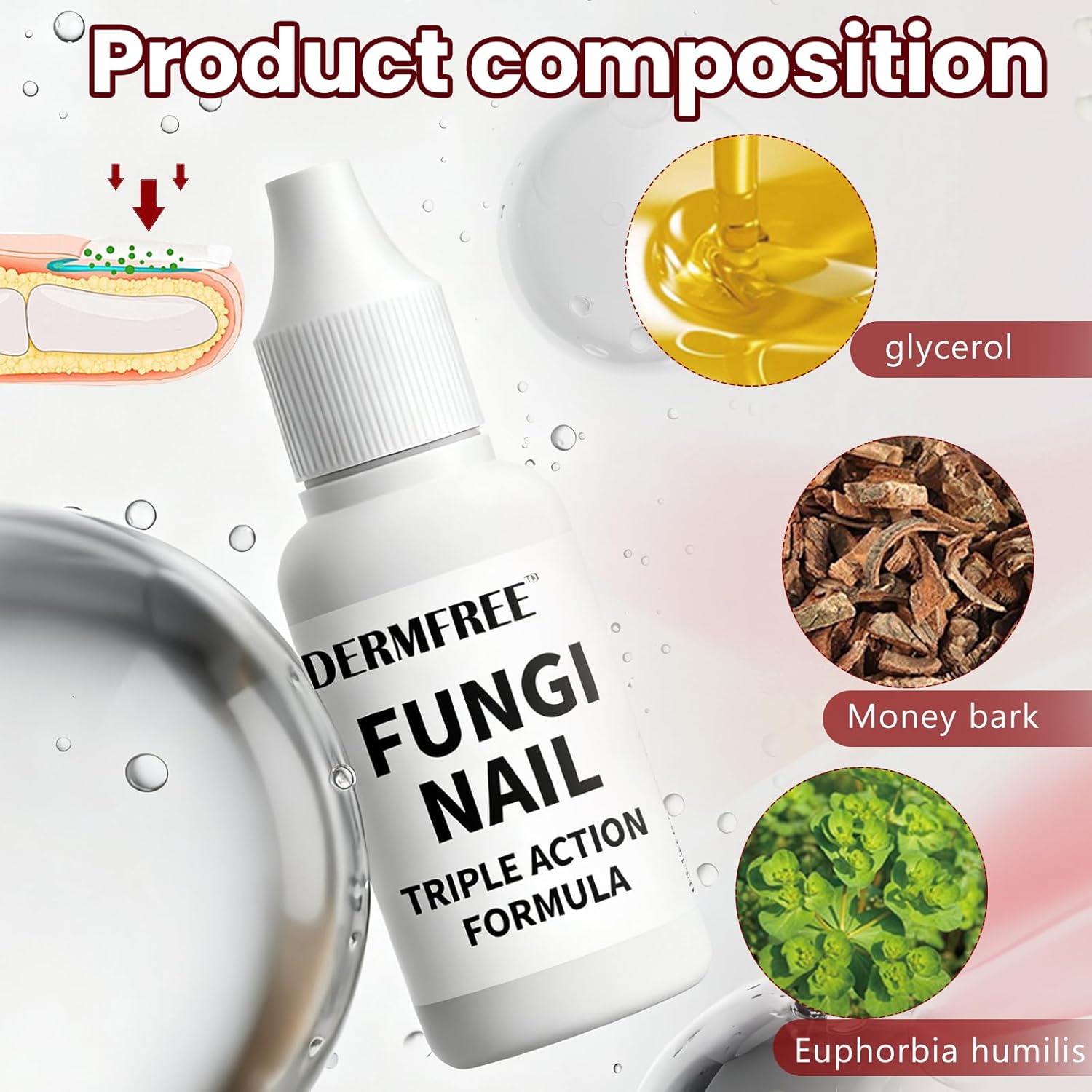 Solution pour ongles 15 ml, liquide de réparation des ongles, huiles de soin des ongles des pieds/mains, pour ongles cassants, pour hommes et femmes – Image 5