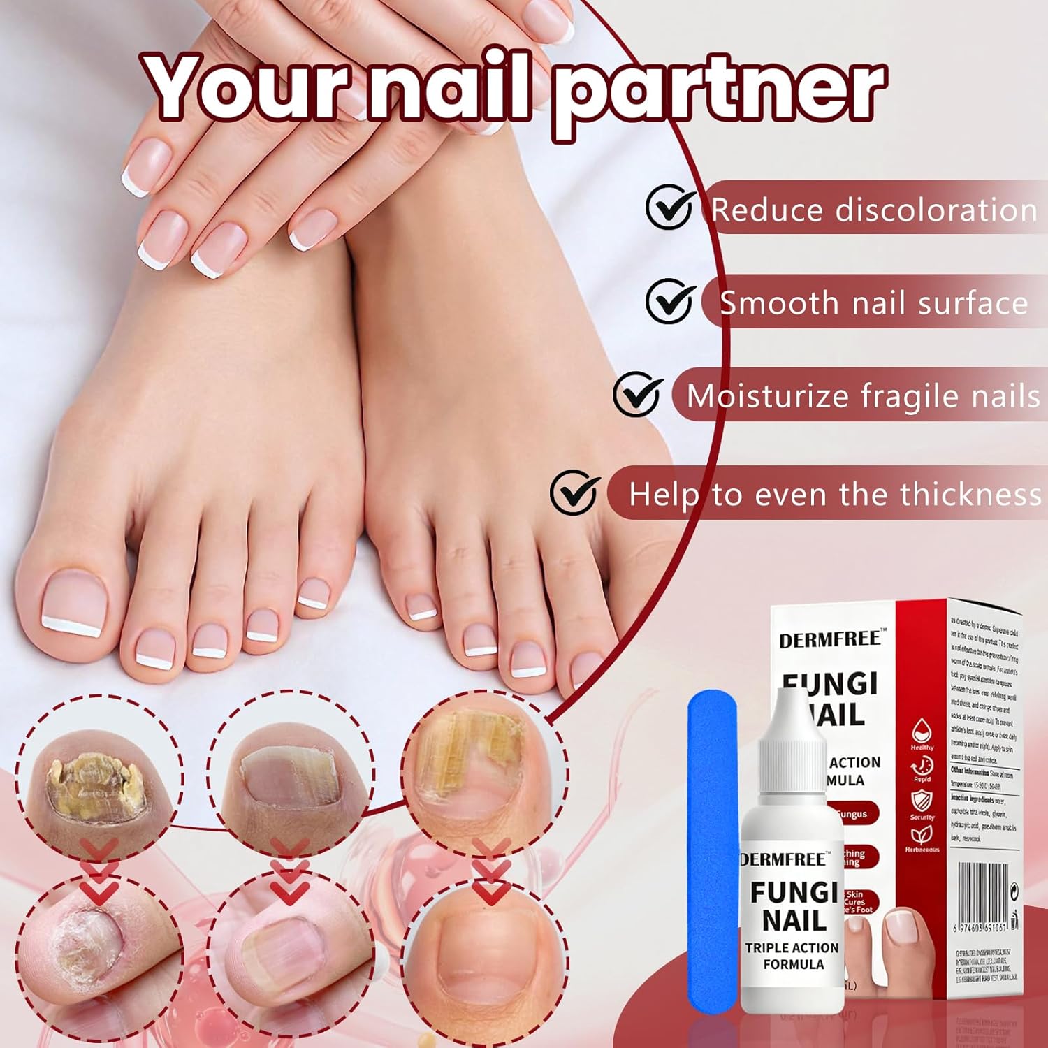 Solution pour ongles 15 ml, liquide de réparation des ongles, huiles de soin des ongles des pieds/mains, pour ongles cassants, pour hommes et femmes – Image 6