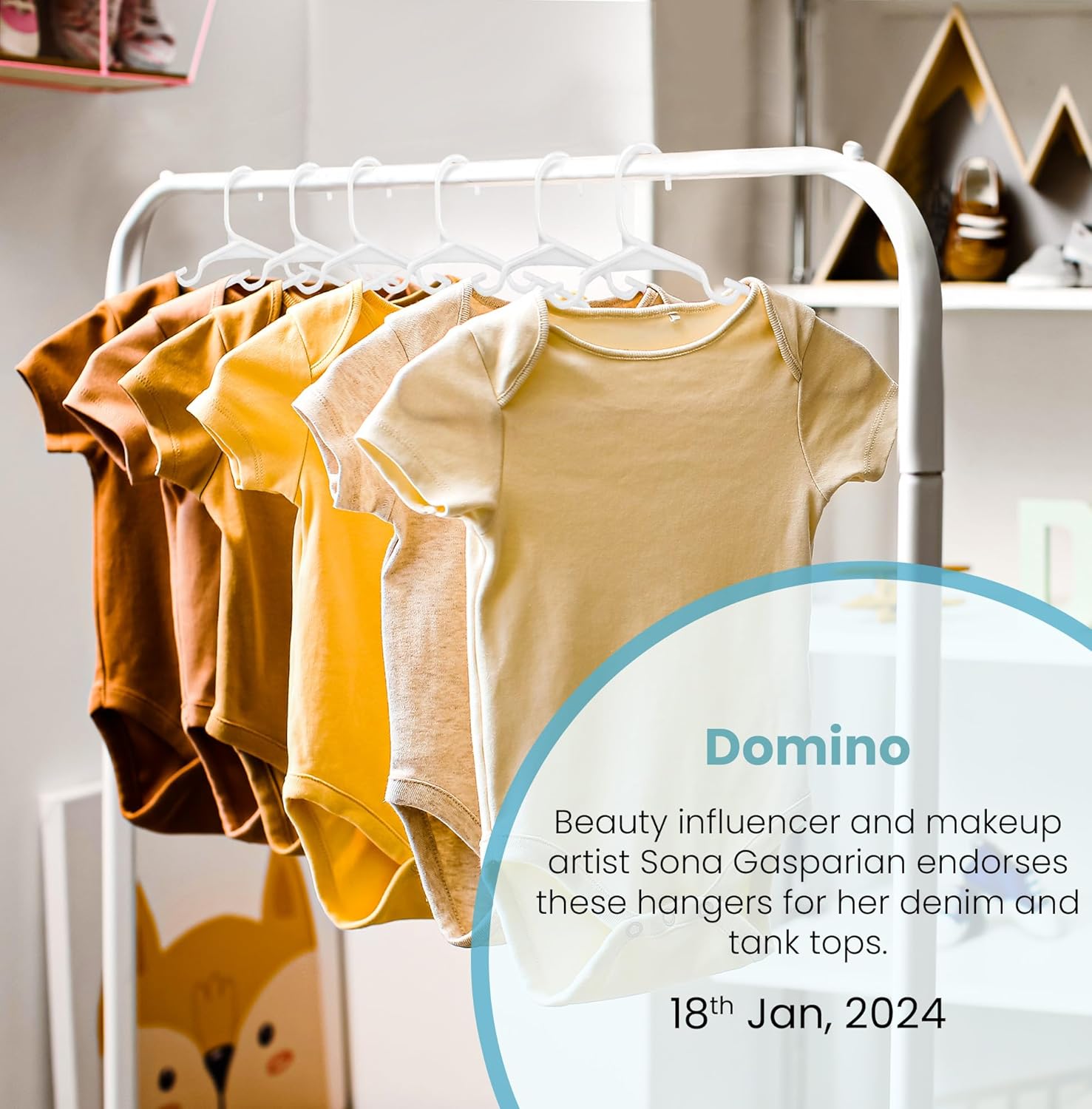 Utopia Home (40 paquets, blanc) cintres en plastique pour vêtements d'enfants – cintres durables et fins pour chambre d'enfant et placard – Image 6