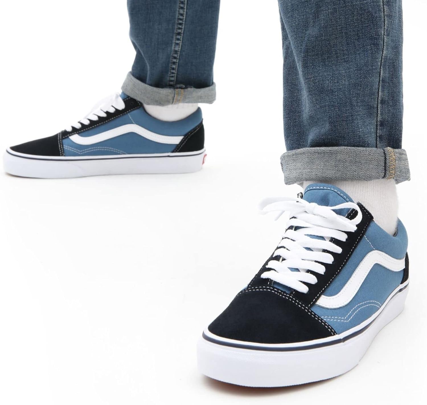 Vans Baskets basses unisexes UA Old Skool, bleu marine, 46 EU – Image 3