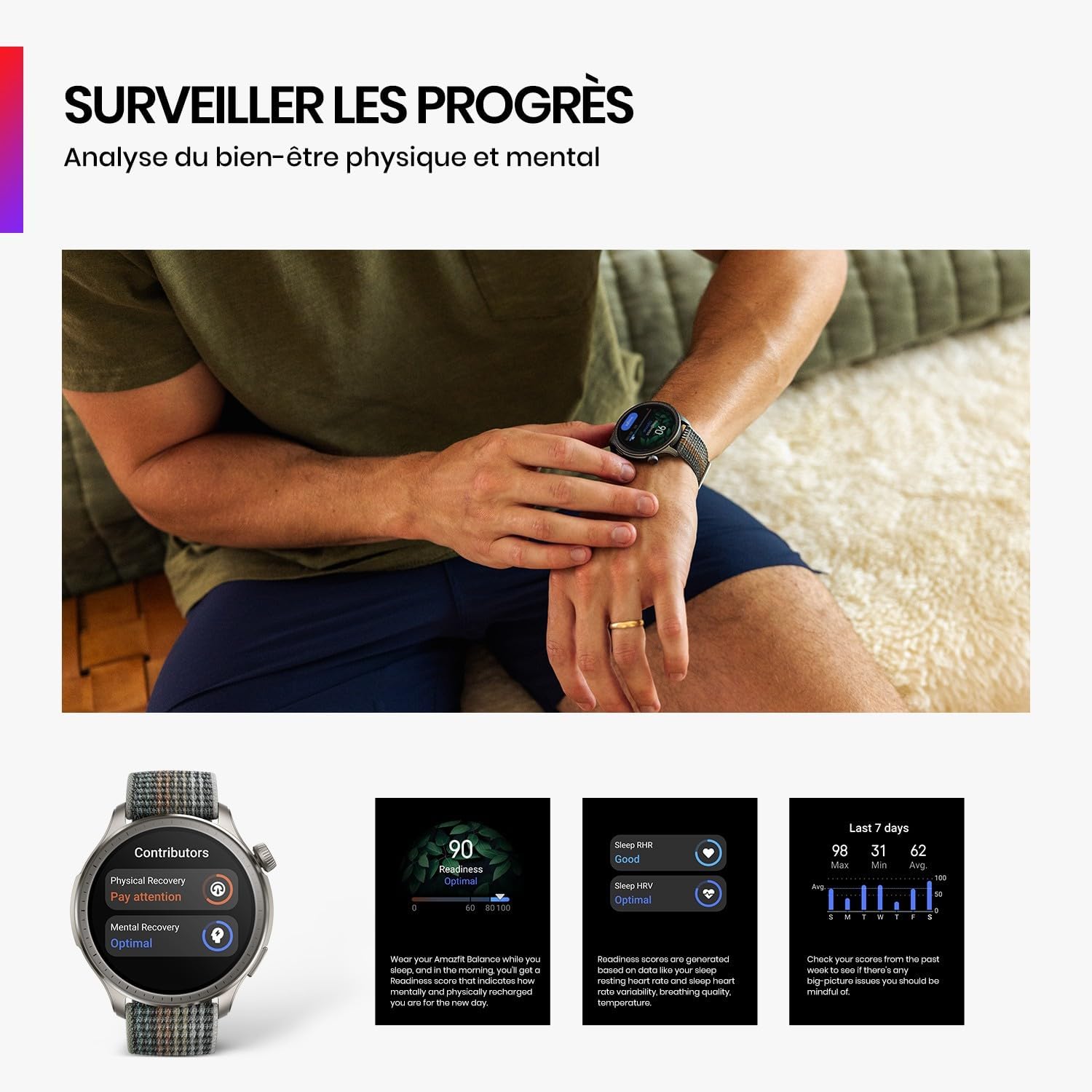 Montre intelligente Amazfit Balance 46 mm, paiement sans contact NFC, IA de fitness, autonomie de 14 jours, surveillance du sommeil et de la santé, GPS, 150 modes sportifs, pour Android et iPhone – Image 5