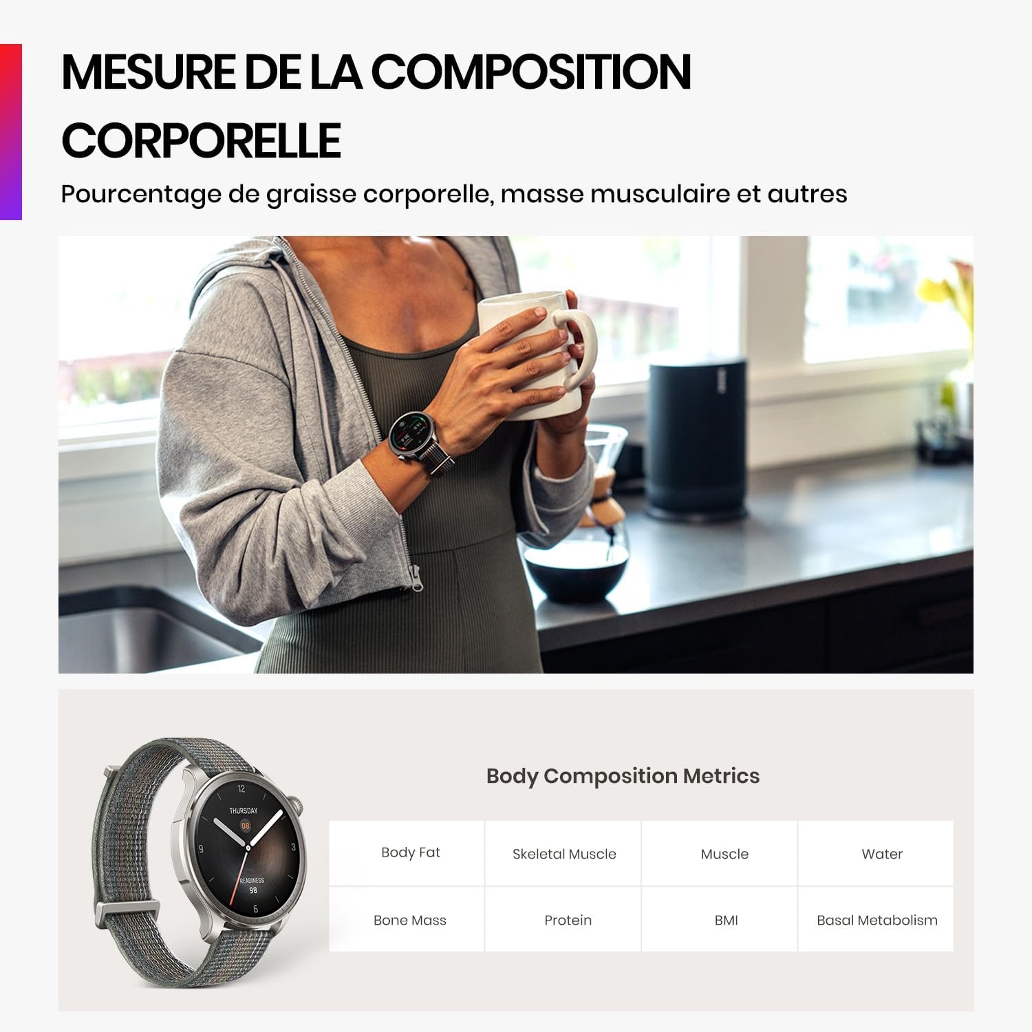 Montre intelligente Amazfit Balance 46 mm, paiement sans contact NFC, IA de fitness, autonomie de 14 jours, surveillance du sommeil et de la santé, GPS, 150 modes sportifs, pour Android et iPhone – Image 7