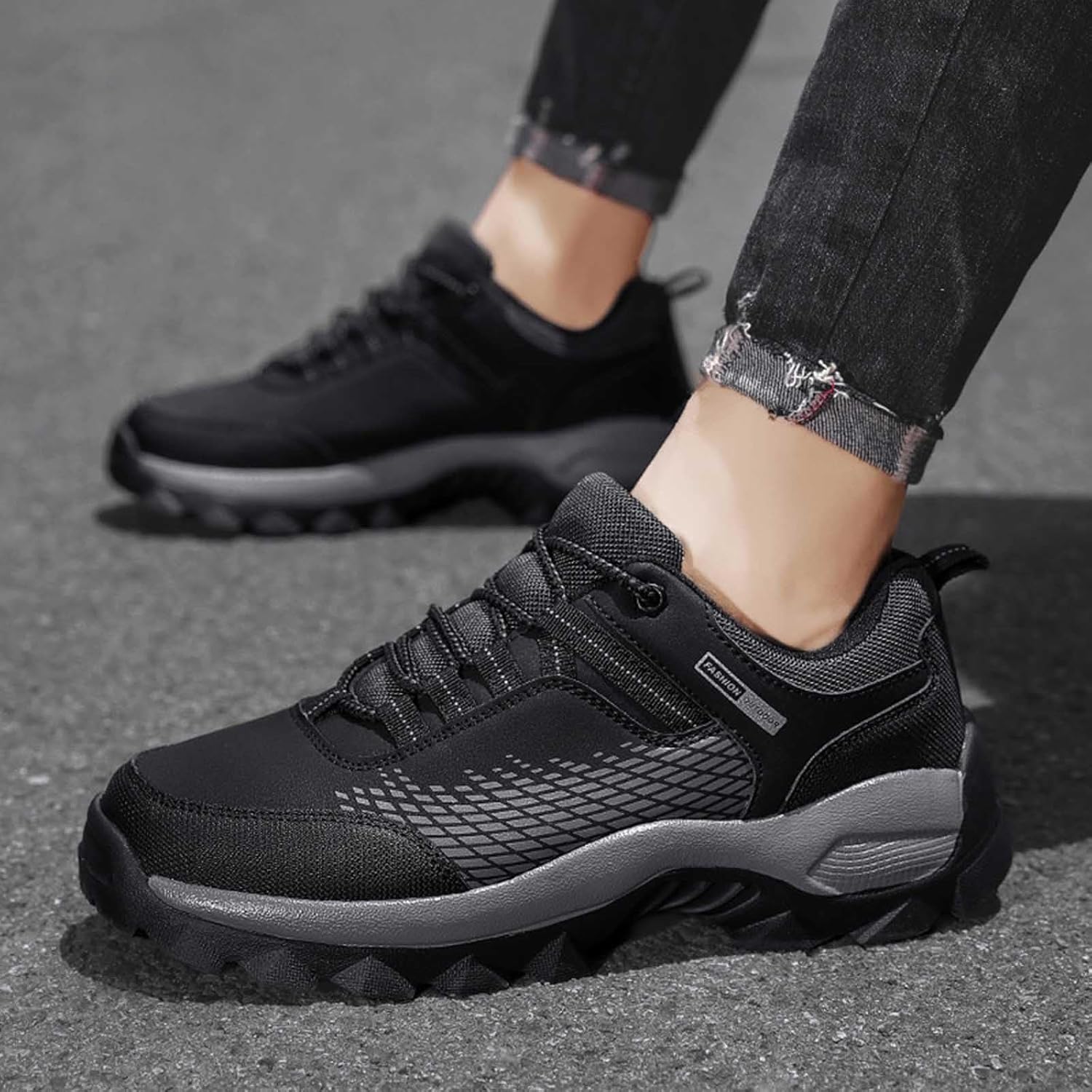 Chaussures pour hommes Sport d'été randonnée en plein air Portable Urbano hommes baskets en cuir randonnée moto chaussures hommes été Hallux Valgus marche hommes orthopédiques – Image 4