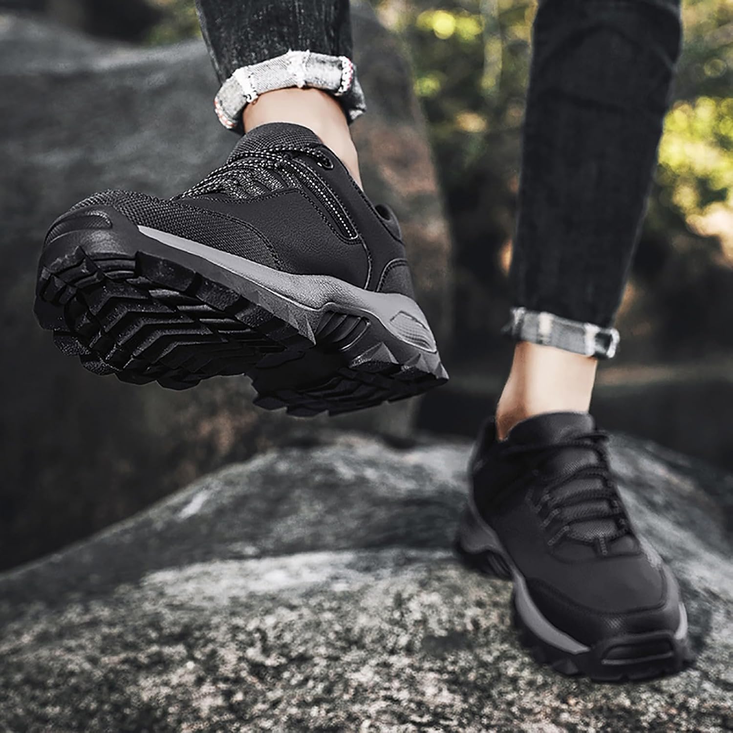 Chaussures pour hommes Sport d'été randonnée en plein air Portable Urbano hommes baskets en cuir randonnée moto chaussures hommes été Hallux Valgus marche hommes orthopédiques – Image 8