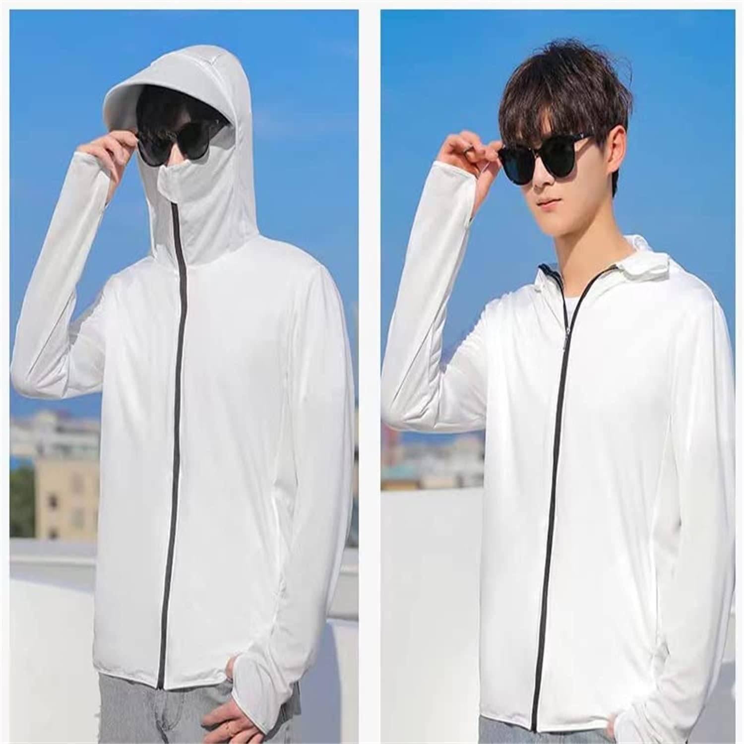 Vêtements de protection solaire légers pour hommes et femmes, vêtements de protection solaire légers pour hommes et femmes, sweats à capuche de protection solaire UV, t-shirts à manches longues – Image 3