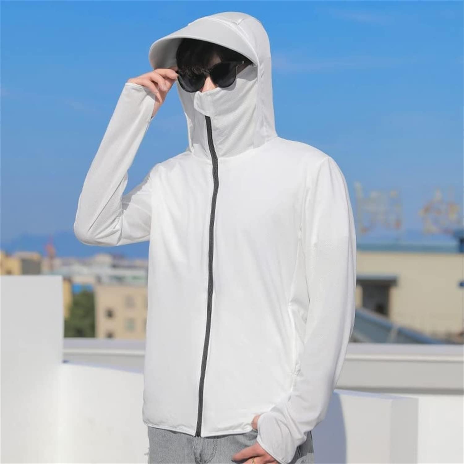 Vêtements de protection solaire légers pour hommes et femmes, vêtements de protection solaire légers pour hommes et femmes, sweats à capuche de protection solaire UV, t-shirts à manches longues – Image 8