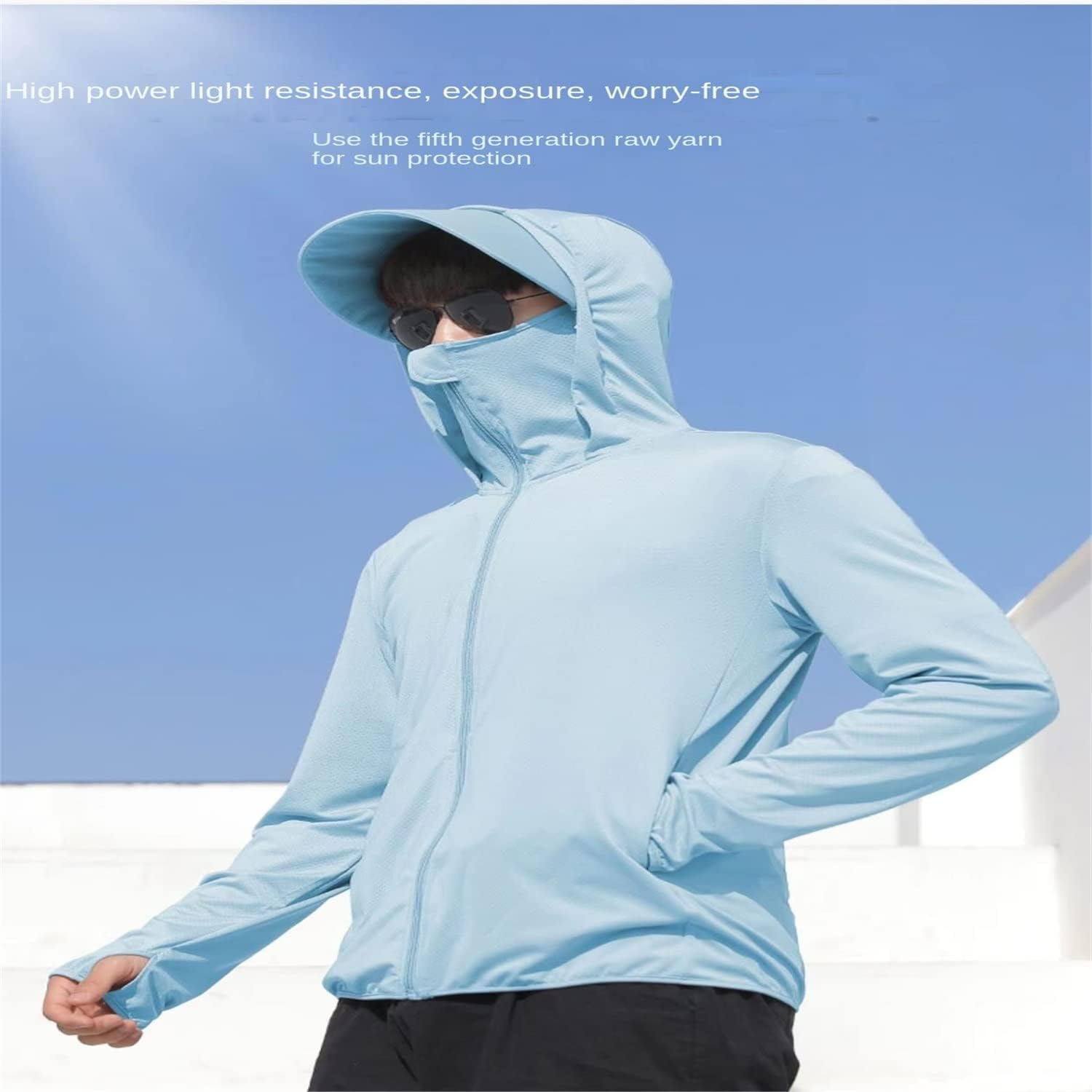Vêtements de protection solaire légers pour hommes et femmes, vêtements de protection solaire légers pour hommes et femmes, sweats à capuche de protection solaire UV, t-shirts à manches longues – Image 9