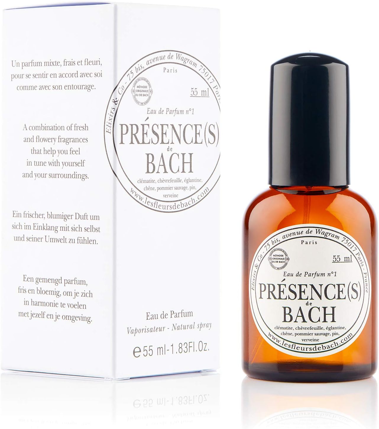 Elixirs & Co - Eau de Parfum aux Fleurs de Bach - Bio - Présence(s) - Bien-être - Parfum frais et floral - Verveine Pin et Pommier Sauvage - Fabriqué en France - 55 ml – Image 3