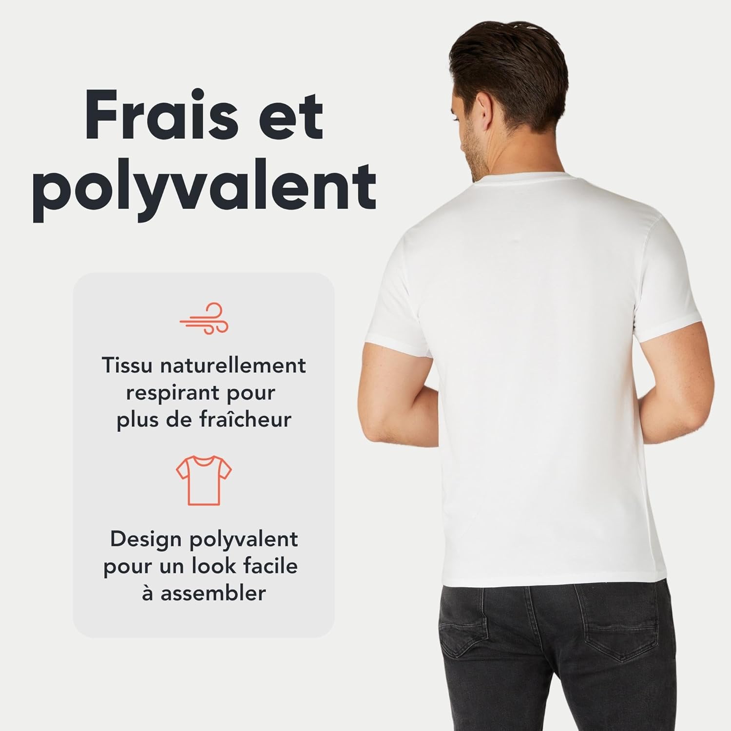 FM London Lot de 3/5 t-Shirts pour Hommes - T-Shirts de qualité supérieure avec Design légèrement ajusté – Image 4