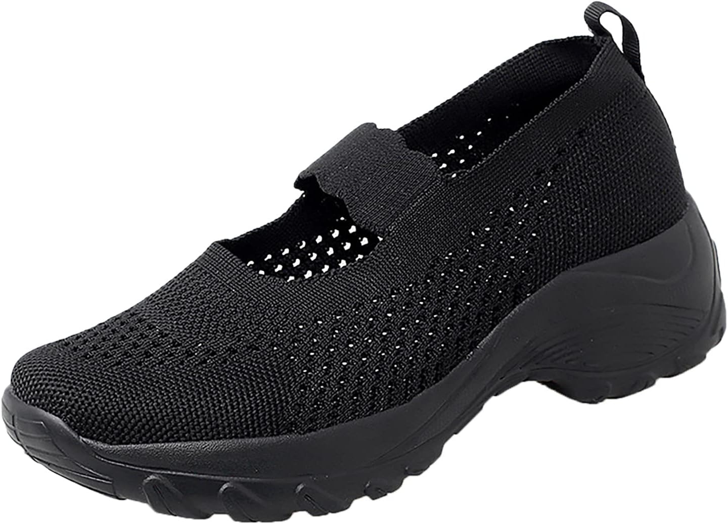 Baskets de sport pour femme - Chaussures compensées en maille creuse - Baskets d'été tendance pour femme - Confortables - Orthopédiques - Respirantes et antidérapantes – Image 2