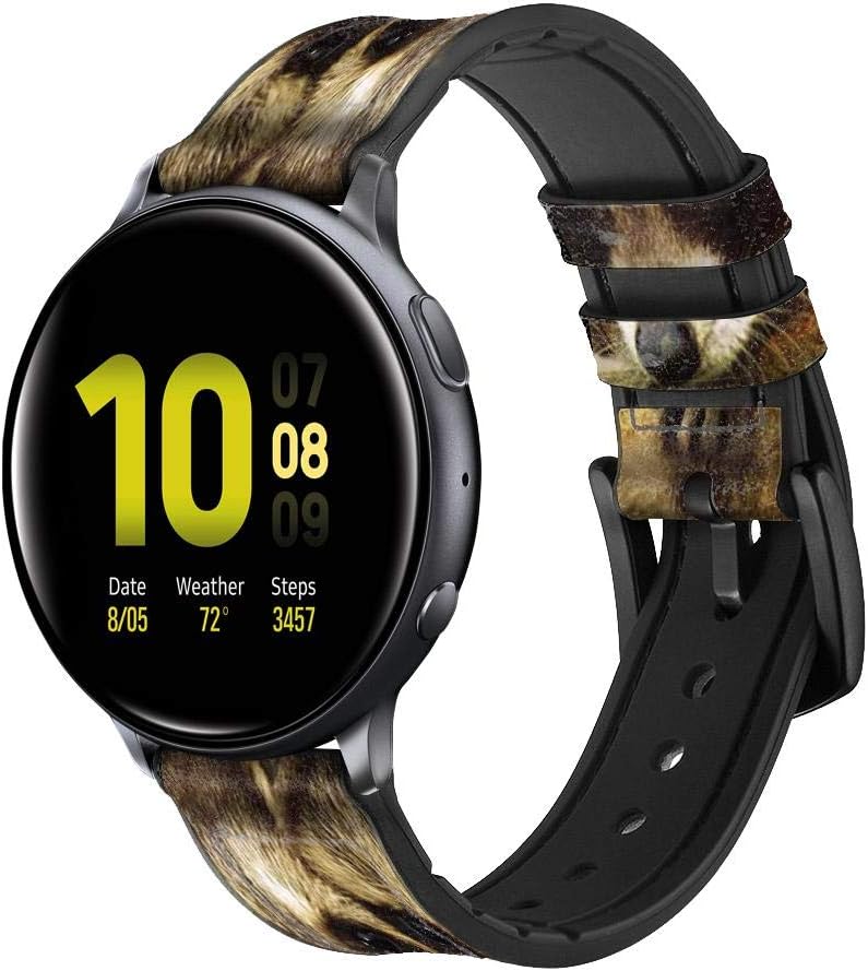 Bracelet de Montre Intelligente en Cuir et Silicone Baby Raccoons pour Samsung Galaxy Watch Watch3, Gear S3 Models Gear S3 Frontier Gear S3 Classic Taille (22mm) – Image 2