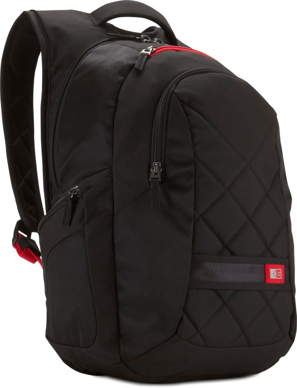 Case Logic DLBP116K Sac à dos tendance en nylon pour ordinateur portable 15,4" 16" Noir – Image 2