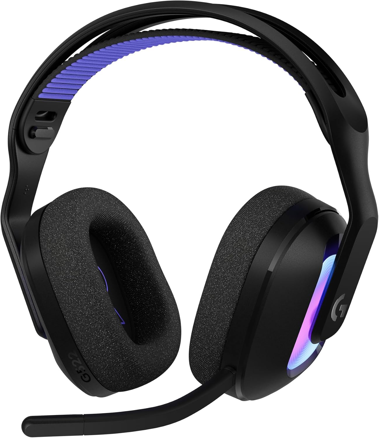 Logitech G G522 LIGHTSPEED Casque de jeu sans fil, LIGHTSYNC RVB, bande passante complète du micro et audio synchronisé avancé, triple connectivité - LIGHTSPEED, Bluetooth, USB-A vers USB-C pour PC - Noir – Image 2