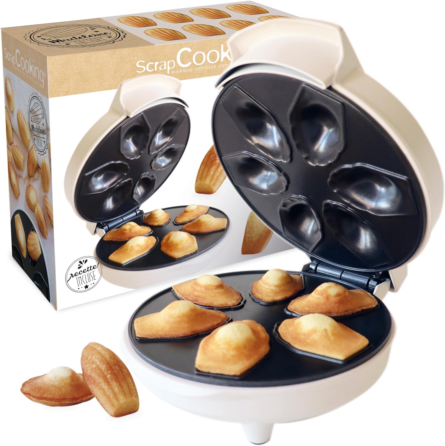 ScrapCooking - Madeleines Factory - 3891 Machine à Madeleine Maison, Blanc – Image 2