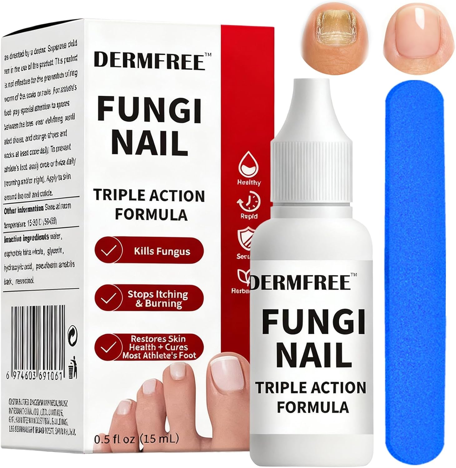 Solution pour ongles 15 ml, liquide de réparation des ongles, huiles de soin des ongles des pieds/mains, pour ongles cassants, pour hommes et femmes – Image 2