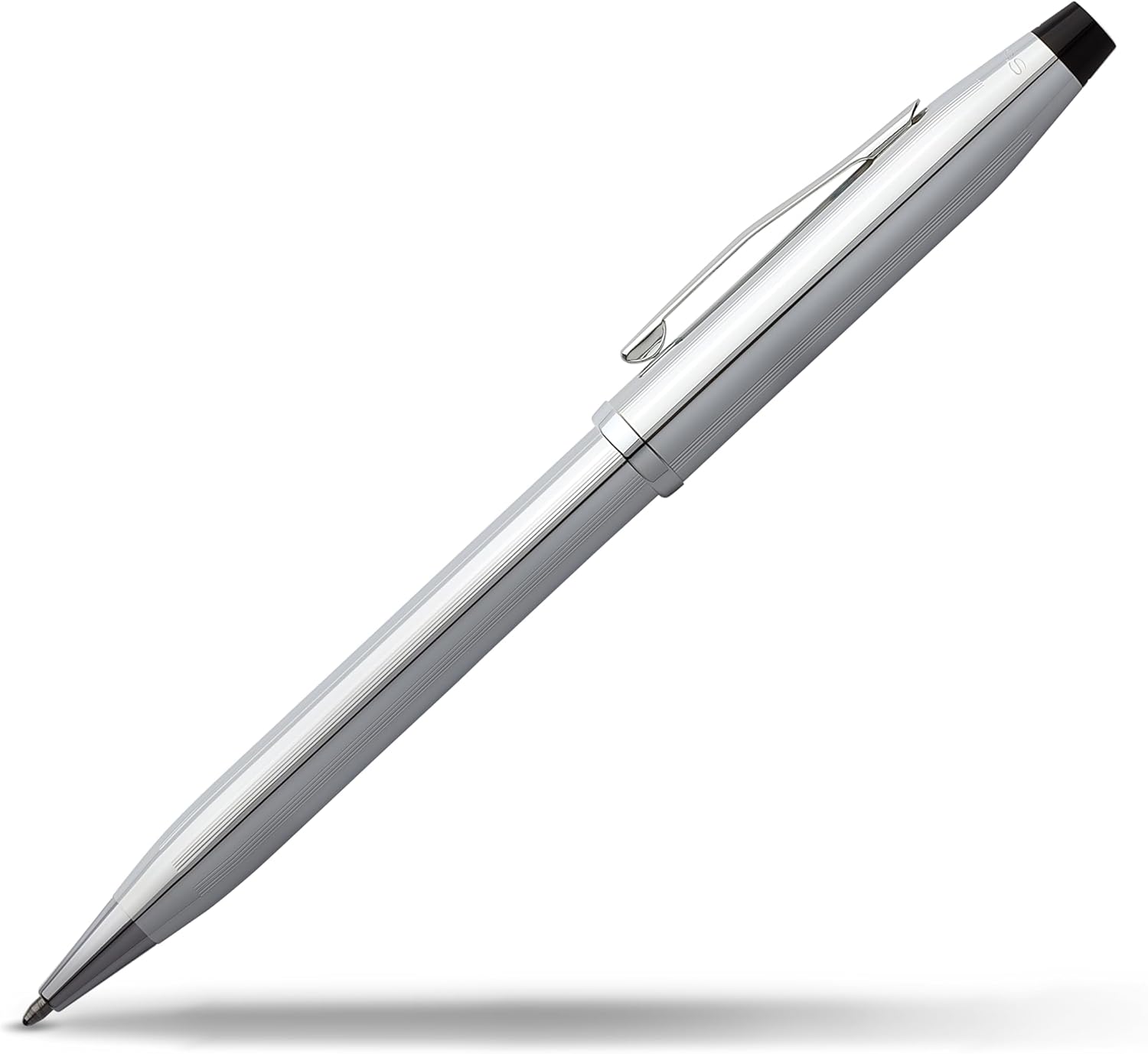 Stylo à bille Cross Century II en chrome poli avec attributs chromés, mécanisme push/push, pointe moyenne, étui classique et recharge incluses – Image 2