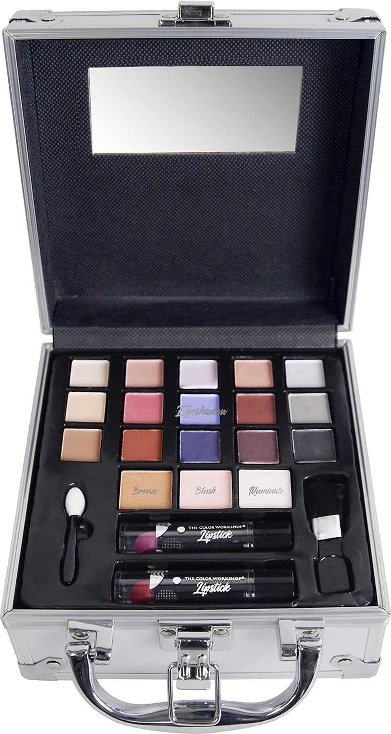 The Color Workshop Trousse de maquillage pour voyager en couleur - Trousse complète pour les yeux, le visage et les lèvres - Coffret de beauté pour filles, adolescentes et femmes – Image 2