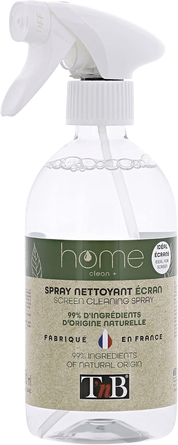 T'nB - Spray nettoyant multi-surfaces, nettoyant pour écran pour TV, tablette, PC/ordinateur portable, smartphone, LCD, LED, spray d'huiles essentielles - 500 ml – Image 2