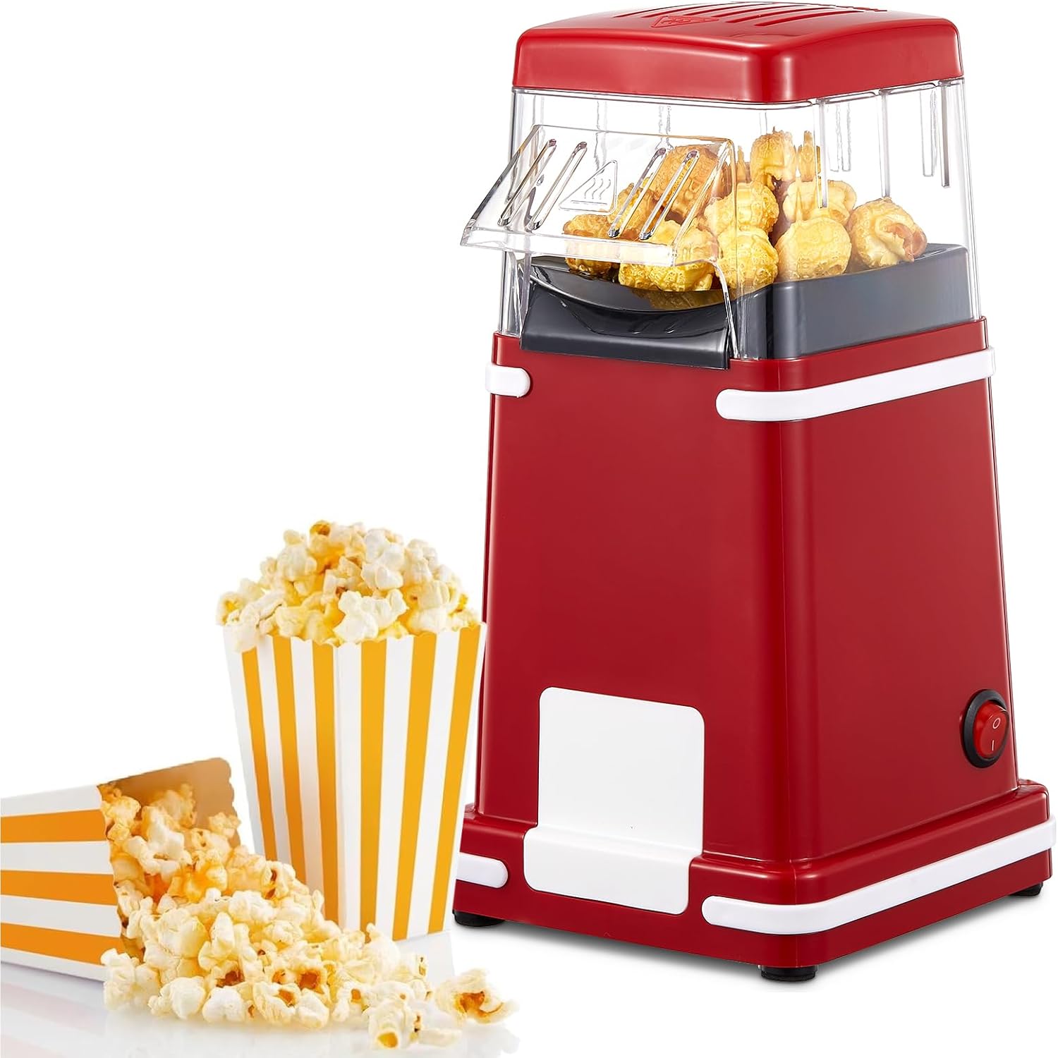 VINATO Machine à Popcorn, Machine à Popcorn sans Huile 1200 W, Fonction 1 Bouton, Nettoyage Facile, Idéale pour la Maison, Les Enfants et Les Voyages – Image 2