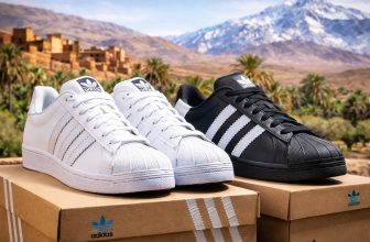 Chaussures Adidas originales en promotion dans un outlet au Maroc