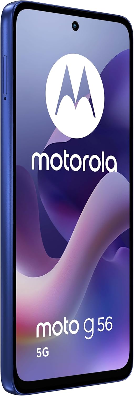 Motorola Moto G56 5G 8/256 Go, appareil photo 50 MP + capteur anti-scintillement, écran 6,72" FHD+ 120 Hz, batterie 5 200 mAh, MediaTek Dimensity 7060, Android 15, Pantone Dazzling Blue – Image 4