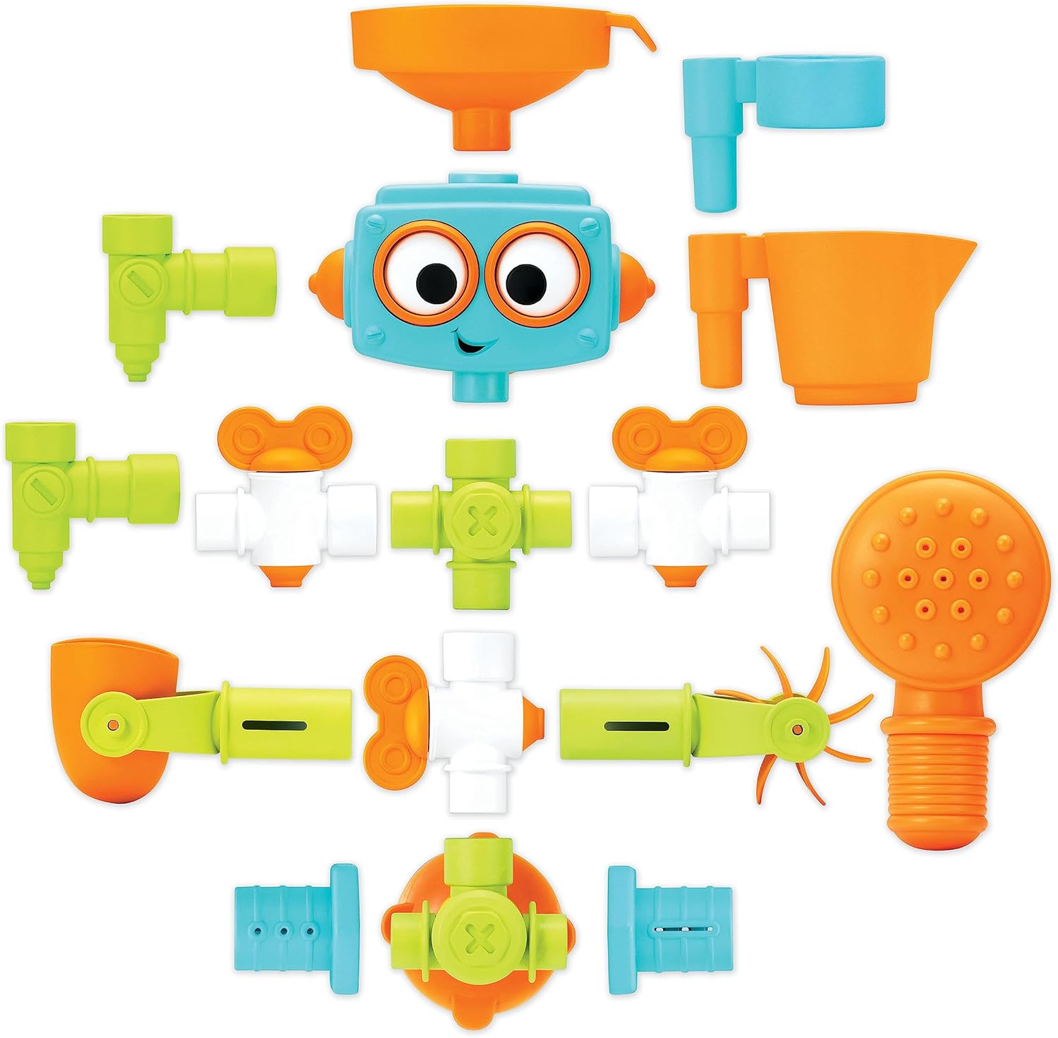 INFANTINO - Plombier Sensoriel Plug & Play - Jouets de Bain - Robot Multicolore - pour Bébés à partir de 6 Mois - avec 16 Pièces Amovibles - pour l'Exploration et l'Apprentissage – Image 8