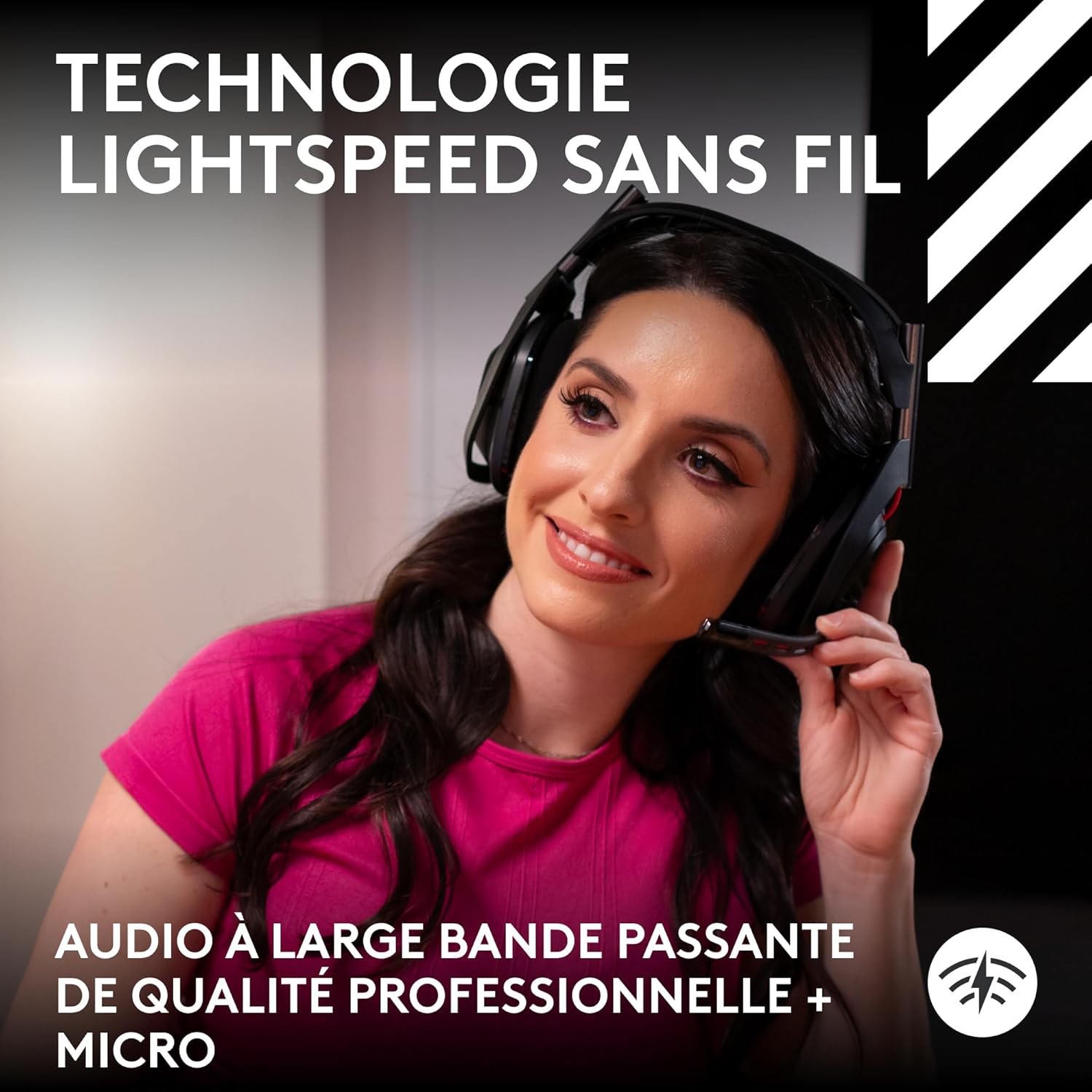 Logitech G Astro A50 LIGHTSPEED, casque de jeu sans fil + station d'accueil (Gen 5), PRO-G GRAPHENE, commutateur 3 systèmes, USB-C vers Xbox, PS5, PC, Nintendo Switch, Switch 2, Bluetooth - Noir – Image 5
