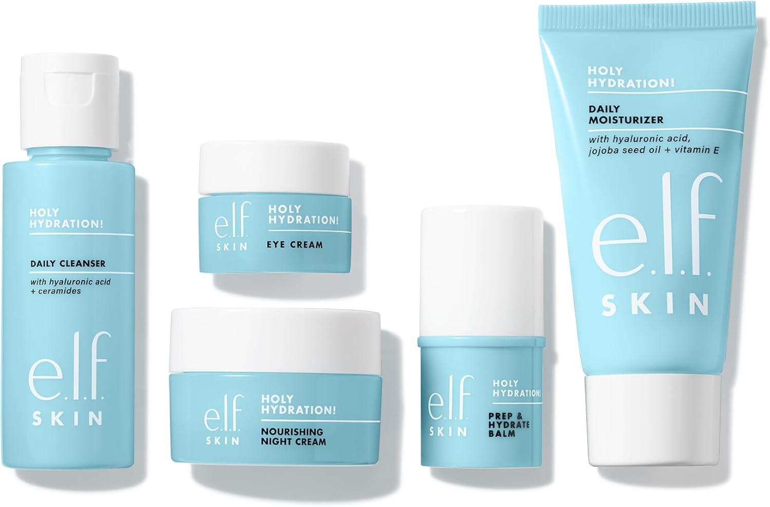 Kit de voyage d'hydratation elf Jet Set pour la peau avec nettoyant, baume, crème hydratante, crème pour les yeux et crème de nuit – Image 4