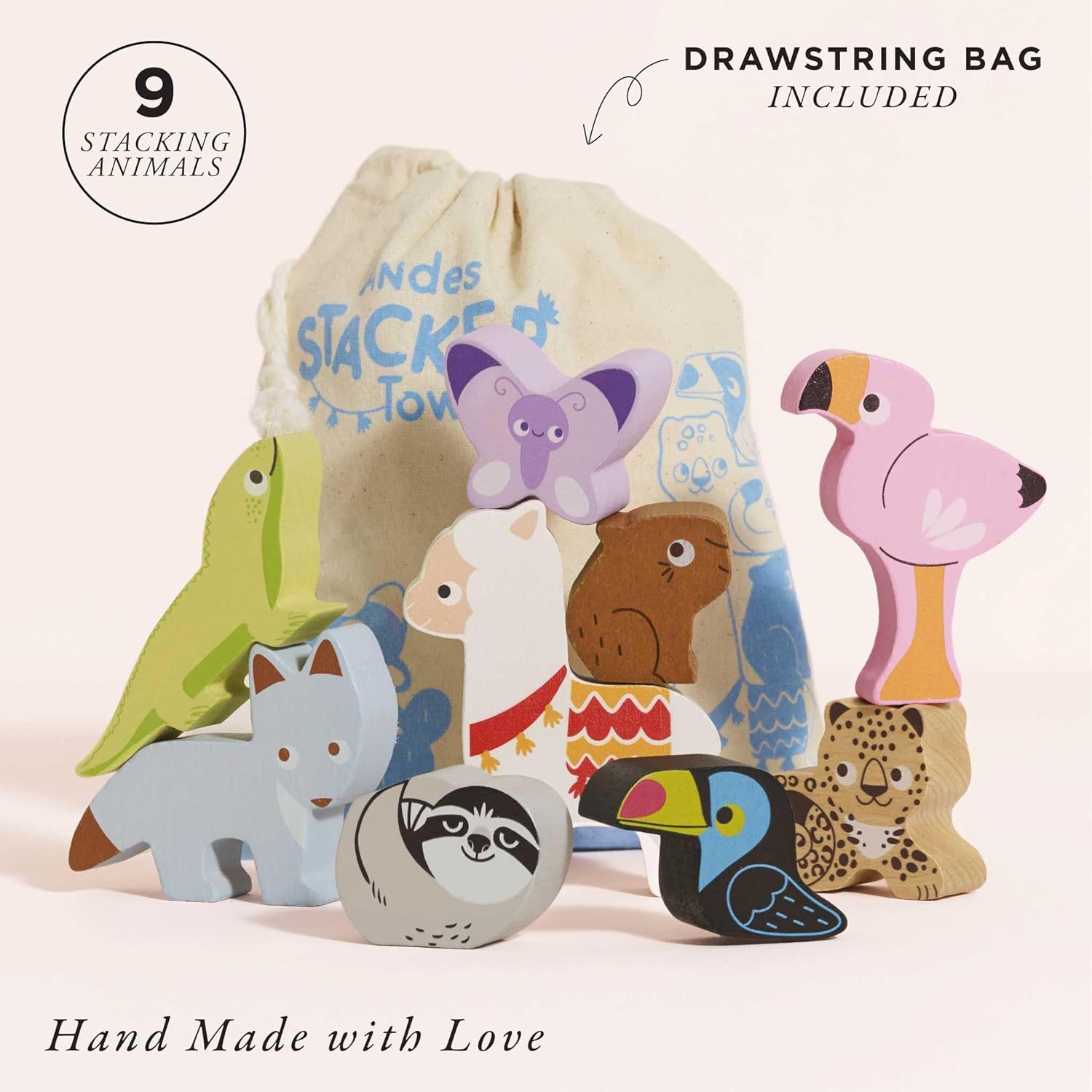 Le Toy Van - PL113 - Jeu de leçons sur une étape de l'atelier, pour bébé AB 18 mois, activité d'équilibre, 9 niveaux et sac, en bois FSC, jeu écologique, sans plastique, Petilou – Image 3