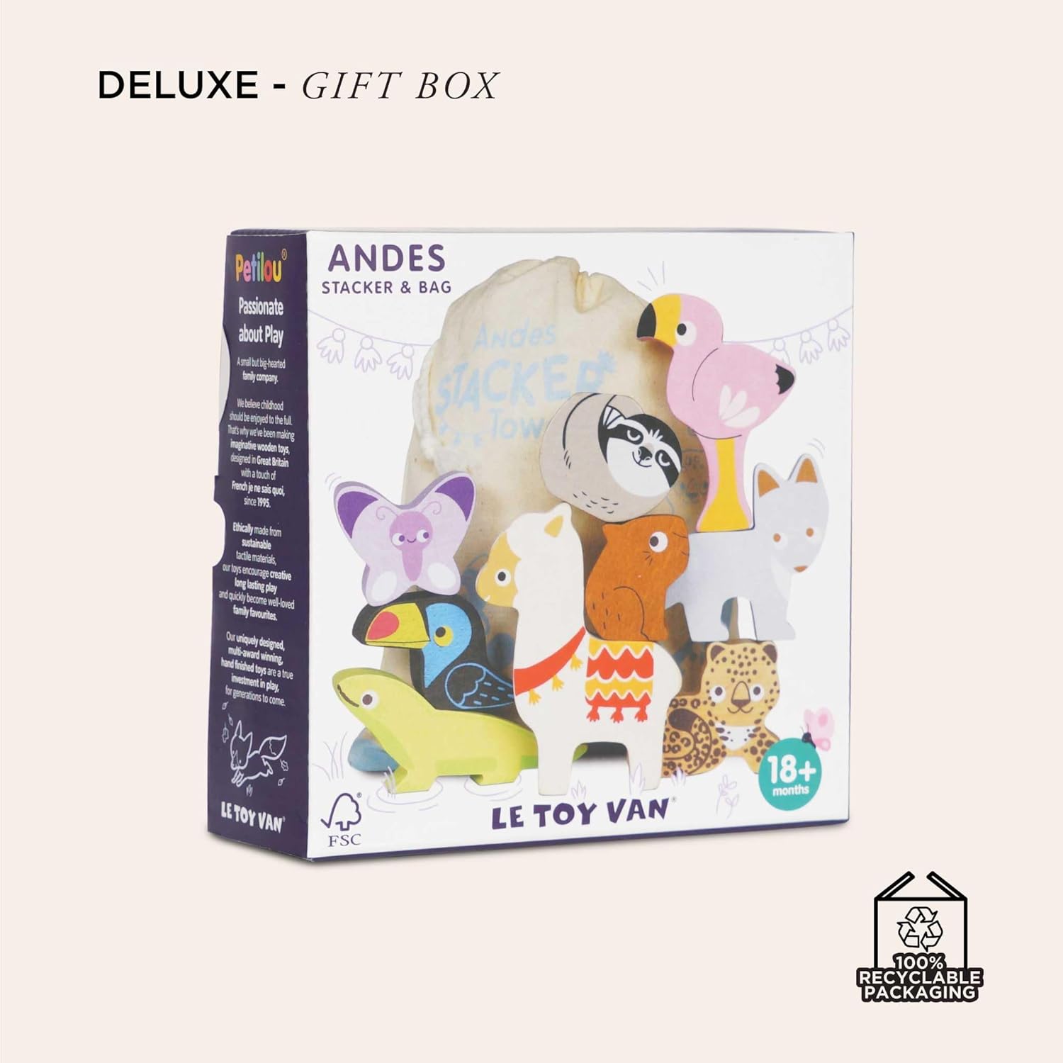 Le Toy Van - PL113 - Jeu de leçons sur une étape de l'atelier, pour bébé AB 18 mois, activité d'équilibre, 9 niveaux et sac, en bois FSC, jeu écologique, sans plastique, Petilou – Image 6