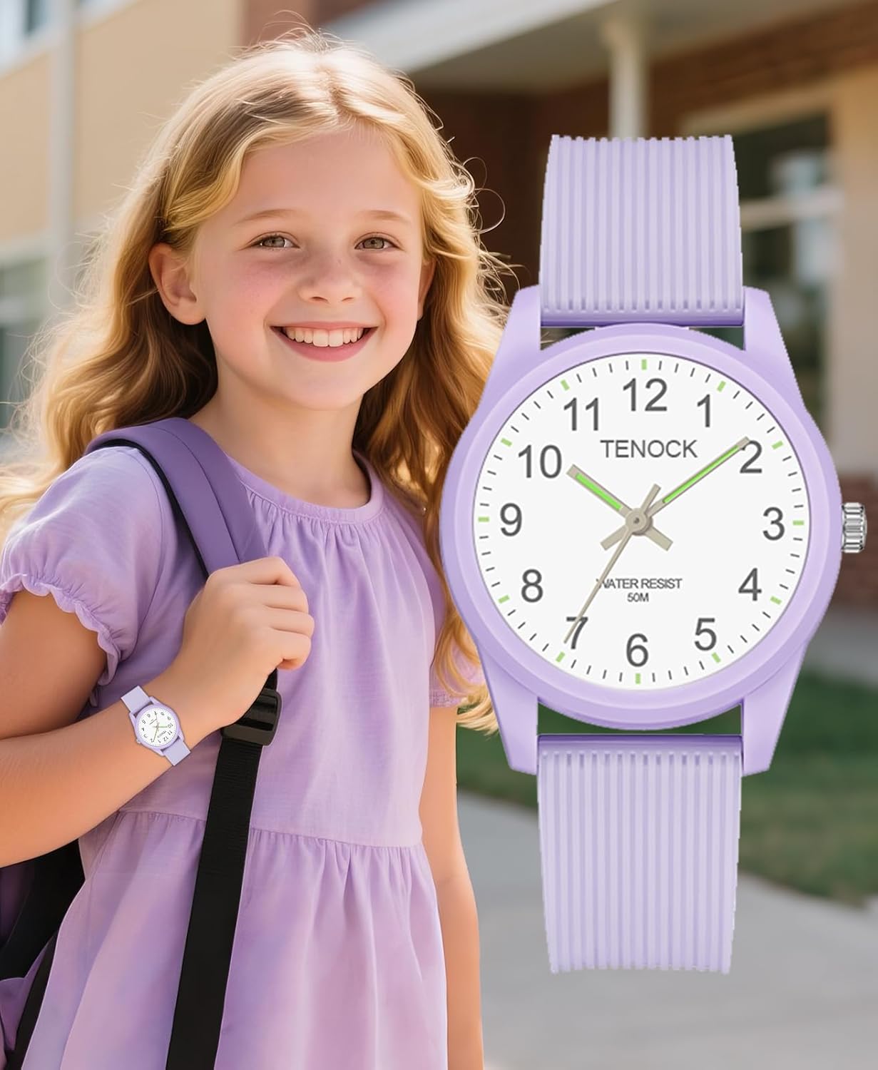 Montre pour enfants étanche jusqu'à 50 m – Apprentissage de l'heure facile à lire pour garçons et filles de 4 à 12 ans – Excellent cadeau d'anniversaire – Image 8