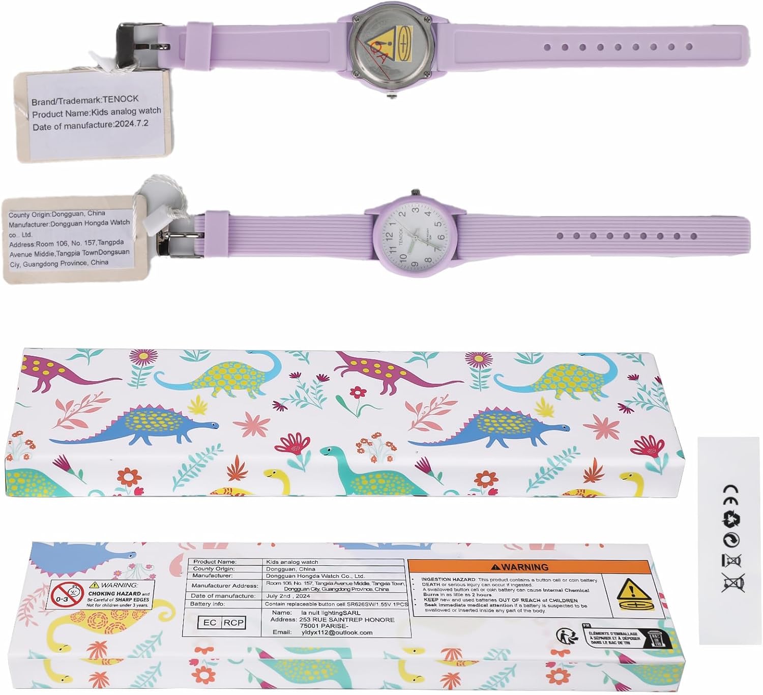 Montre pour enfants étanche jusqu'à 50 m – Apprentissage de l'heure facile à lire pour garçons et filles de 4 à 12 ans – Excellent cadeau d'anniversaire – Image 9
