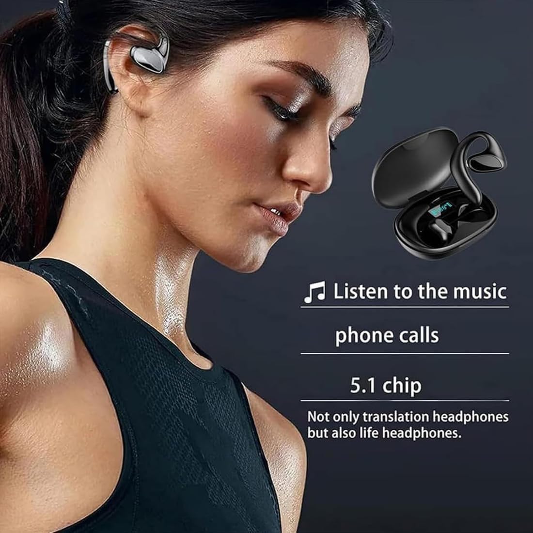 2026 Nouveau Meacode AI Translation Earbuds, Traducteur Vocal Instantané, 144 Langues, Réduction De Bruit, Écouteurs Ouverts, pour Les Voyages, Les Affaires Et Les Études (Noir) – Image 3