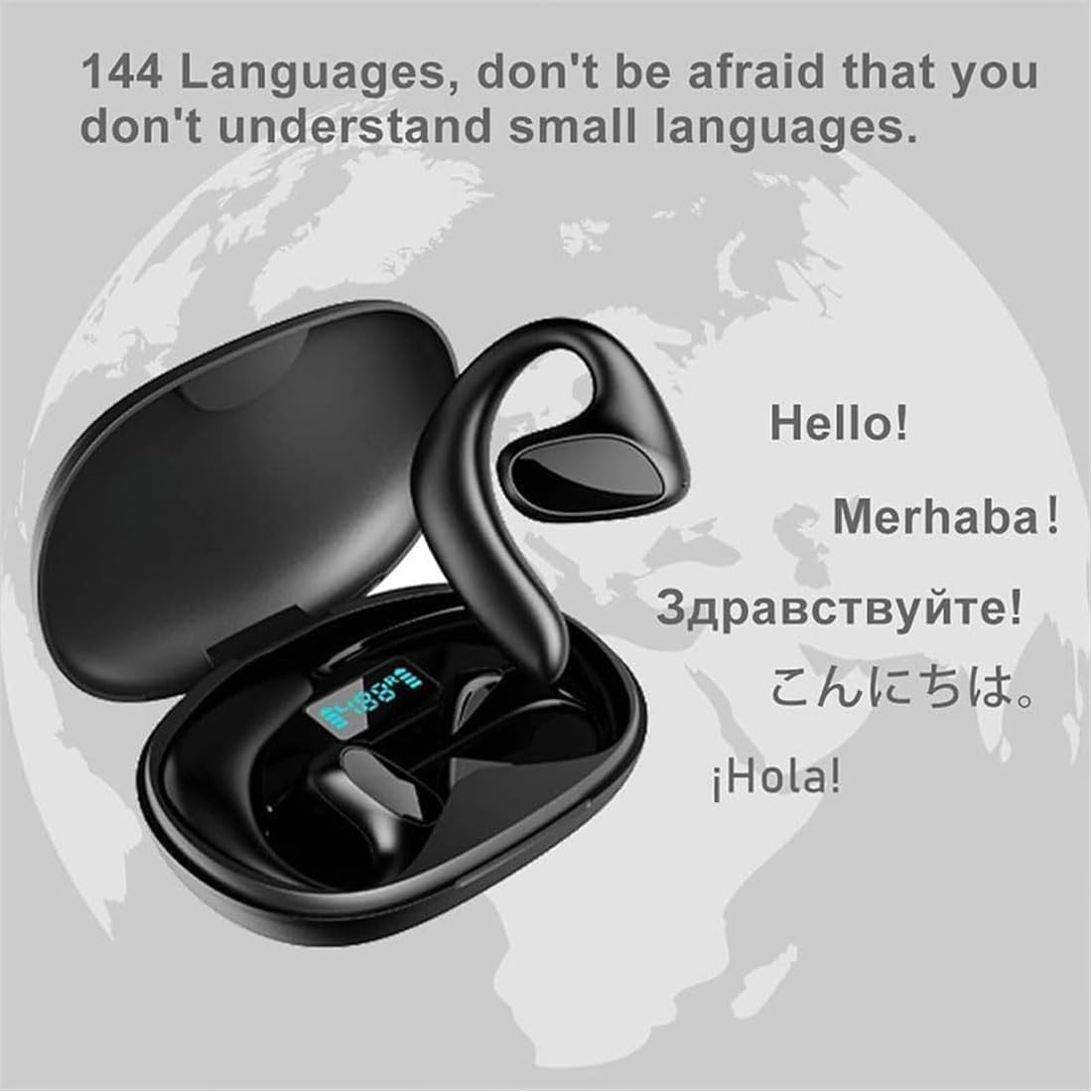 2026 Nouveau Meacode AI Translation Earbuds, Traducteur Vocal Instantané, 144 Langues, Réduction De Bruit, Écouteurs Ouverts, pour Les Voyages, Les Affaires Et Les Études (Noir) – Image 7