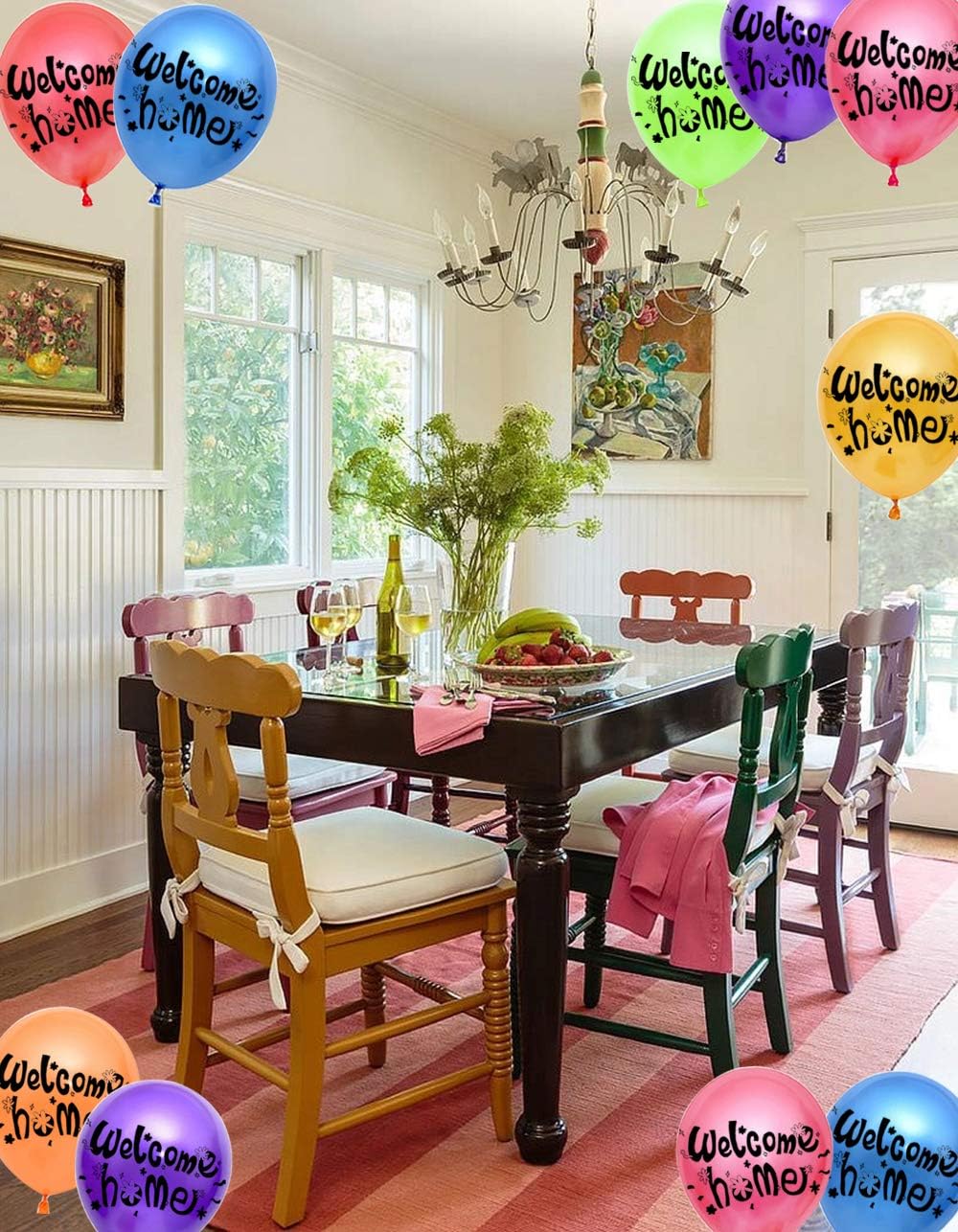 FACHY Décoration de Bienvenue à la Maison Ballons Mixtes tropicaux de Bienvenue à la Maison pour la décoration de la Maison Fournitures de fête de Famille (21 pièces) – Image 4