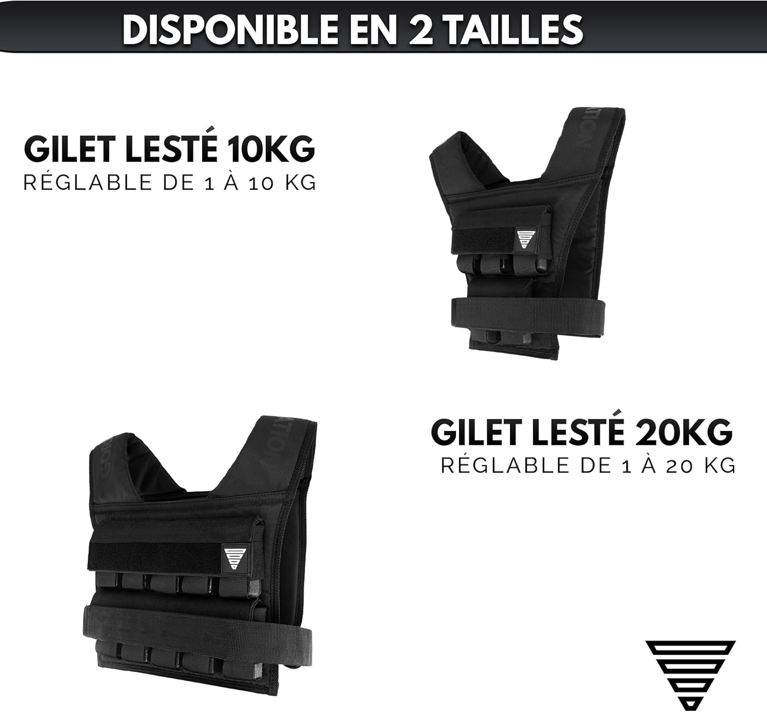 GORNATION Gilet lesté, poids compact réglable pour l'entraînement de force, entraînement de rue, gilet de sport lesté pour hommes et femmes – Image 5