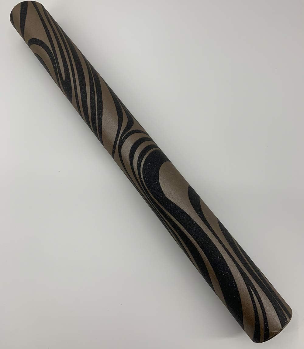 Rouleau de papier peint ondulé rayé abstrait 3D moderne non collé pour salon chambre à coucher couleur marron noir 0,7 m (2,29' de largeur) x 8,45 m (27,56' de longueur) = 5,88 ㎡ – Image 4