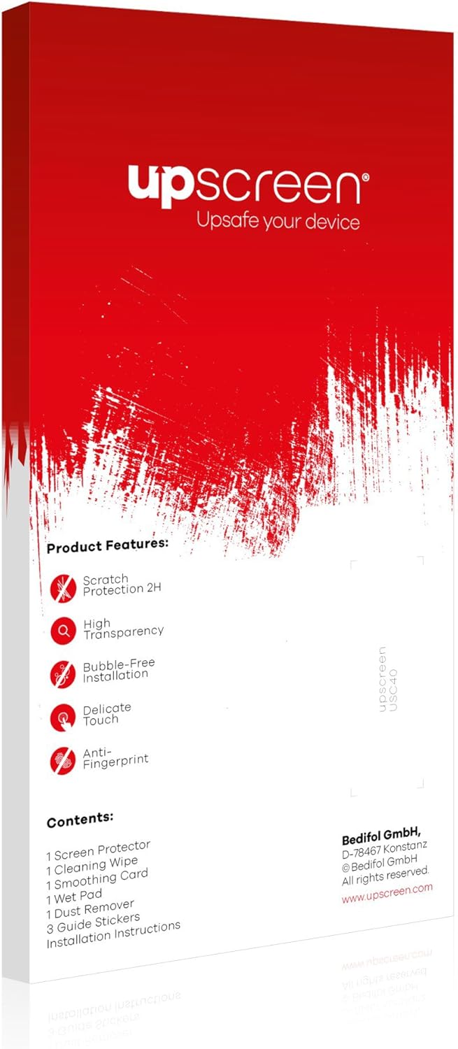 upscreen Protection d'écran 24 pouces pour tailles standard avec 24,0 pouces (61 cm) (532 x 299 mm, 16:9) - Transparent, anti-traces de doigts – Image 5