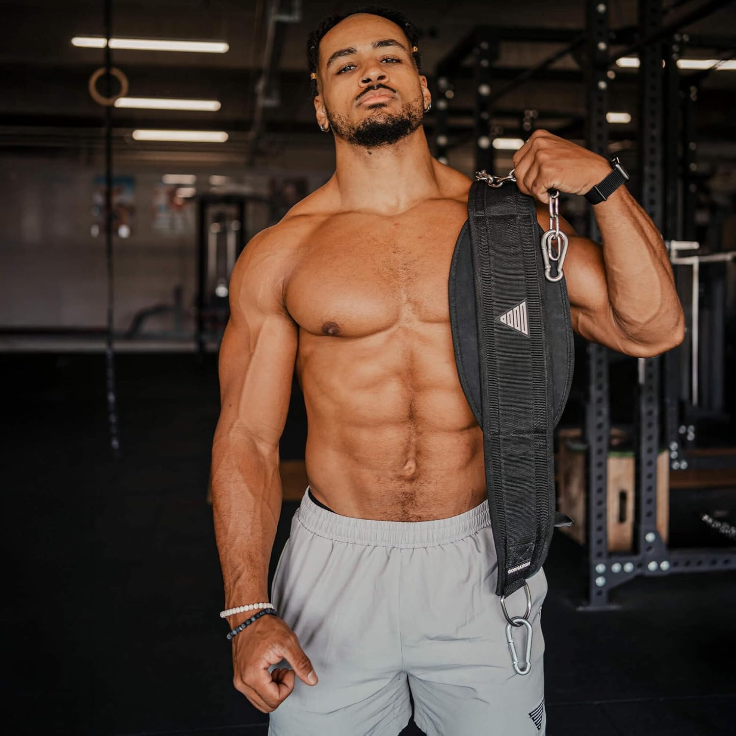 GORNATION Ceinture de musculation jusqu'à 1000 kg de charge, fixation d'un poids supplémentaire avec chaîne ou corde, entraînement de rue et fitness, ceinture de musculation en acier inoxydable – Image 9