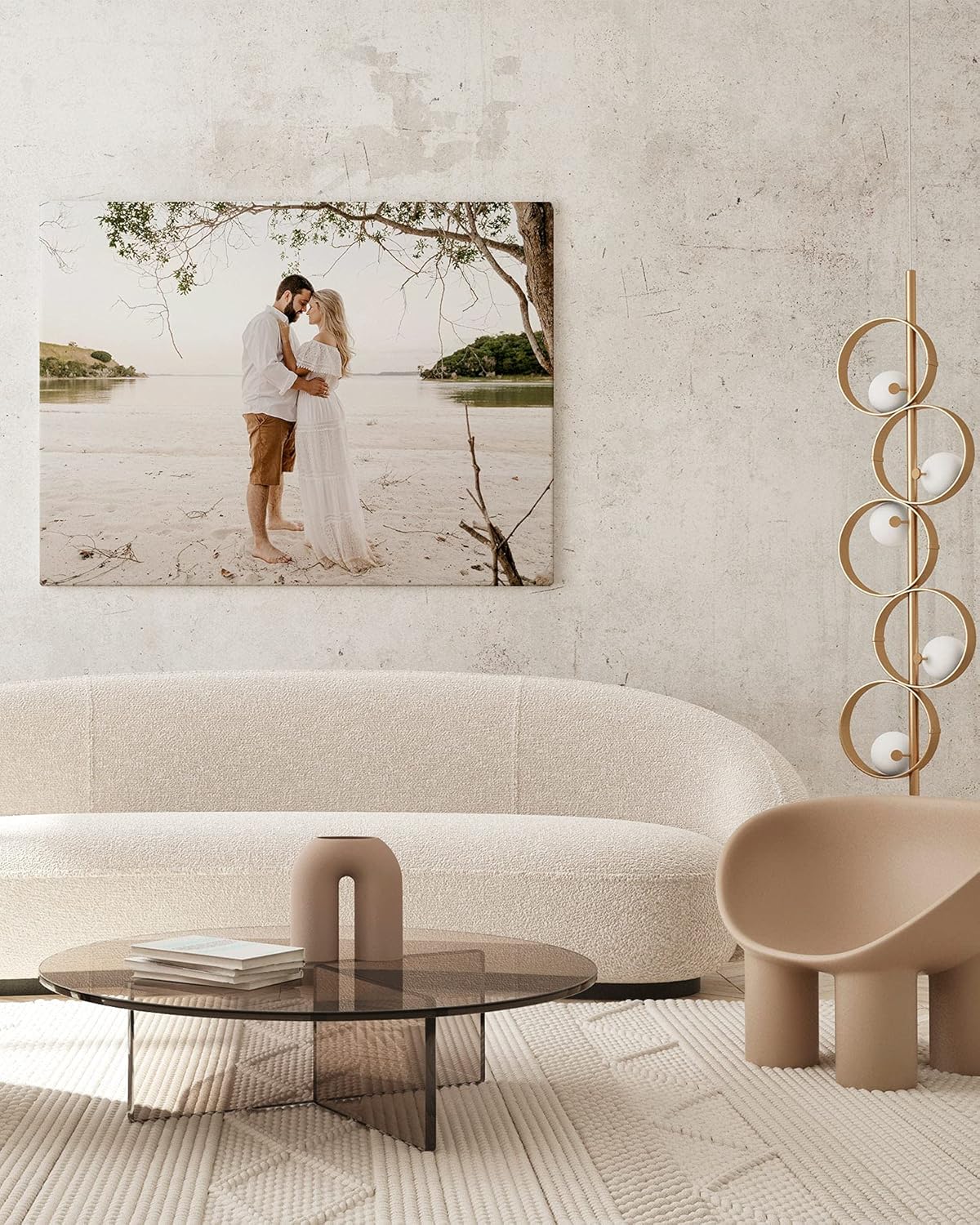 Panorama Imprimez votre propre portrait photo à personnaliser sur toile - 21x30 cm - Cadre en toile et bois – Image 6